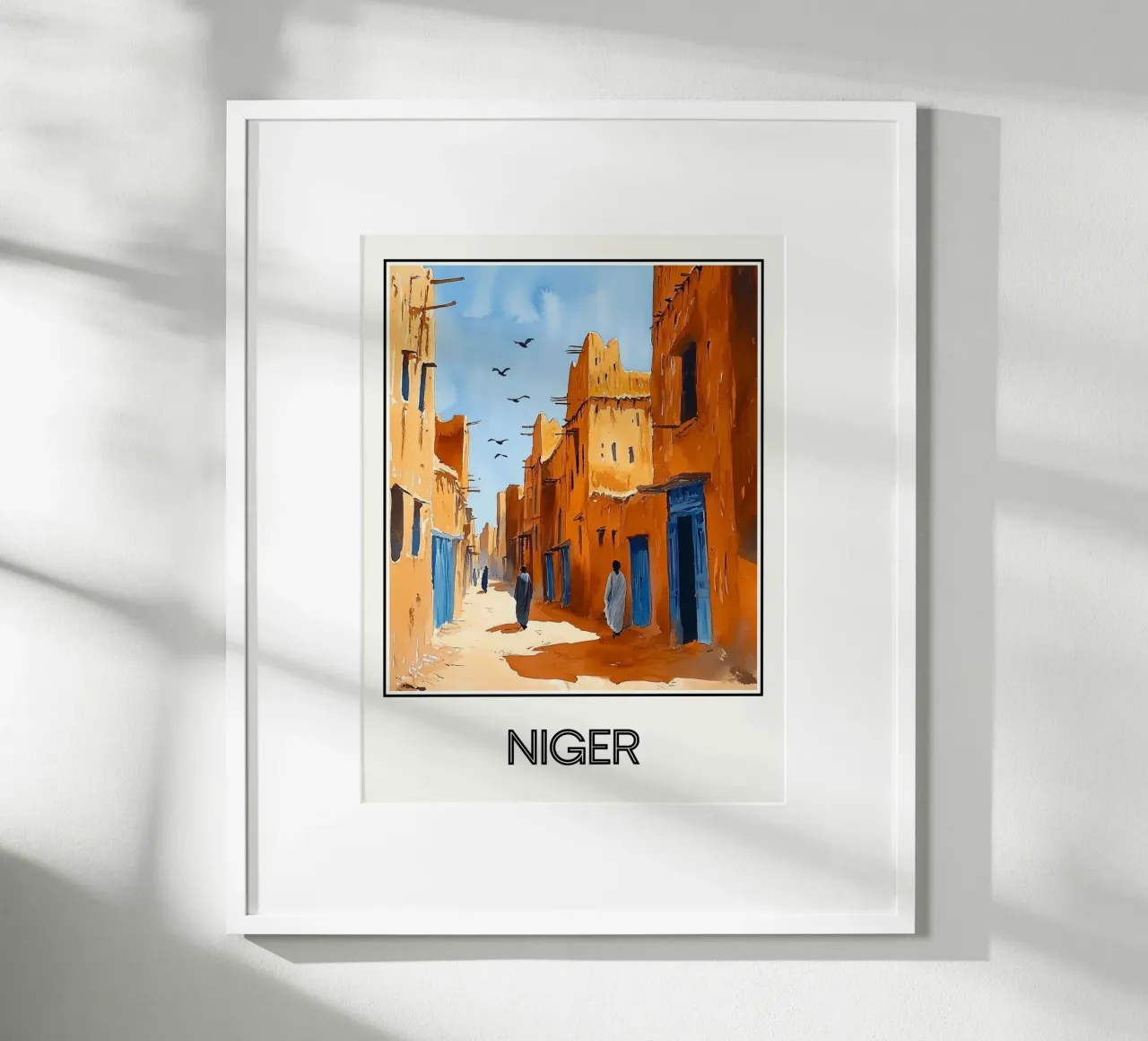 Niger poster con telaio in plastica da Frame the World