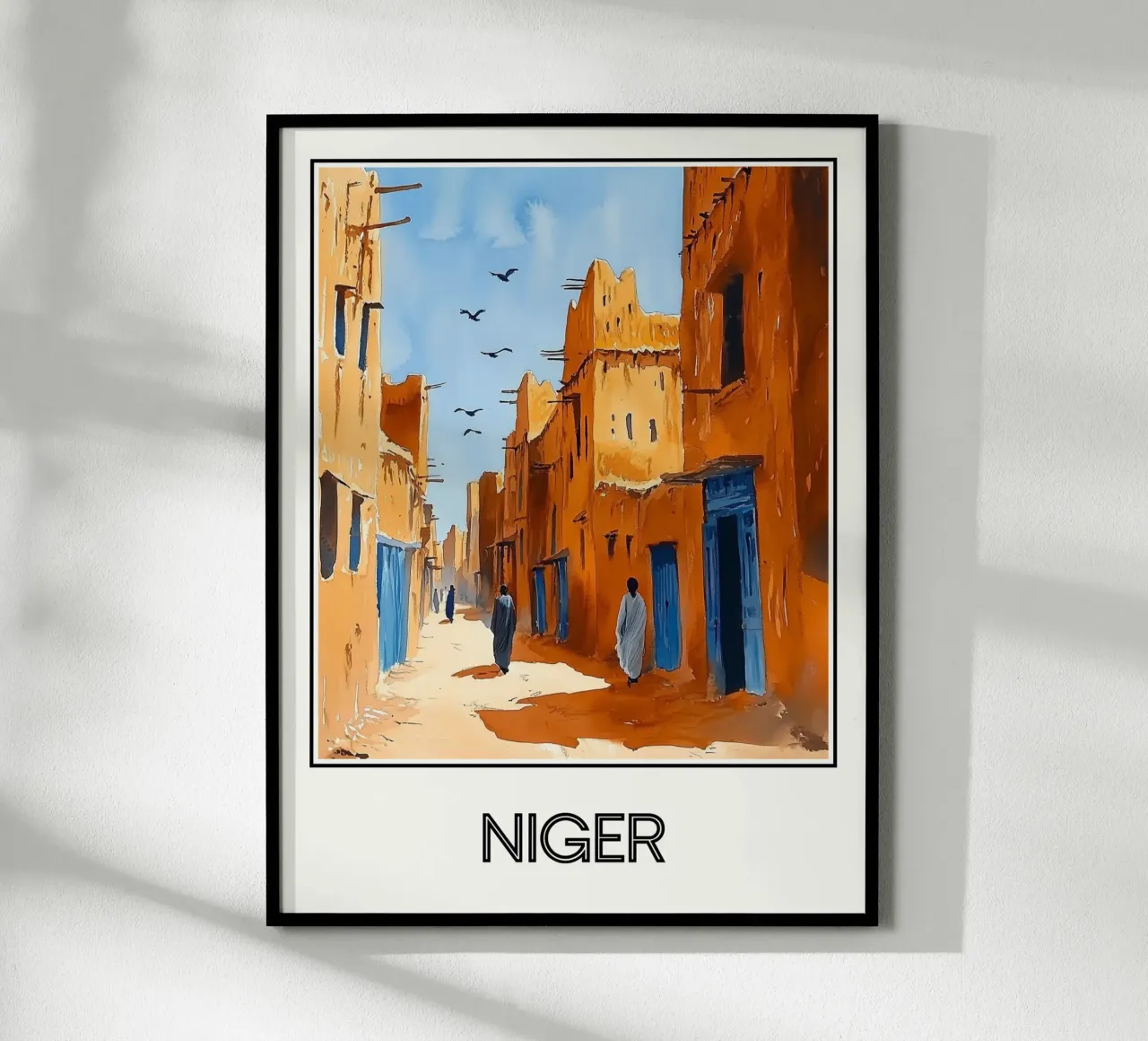 Niger poster con telaio in plastica da Frame the World
