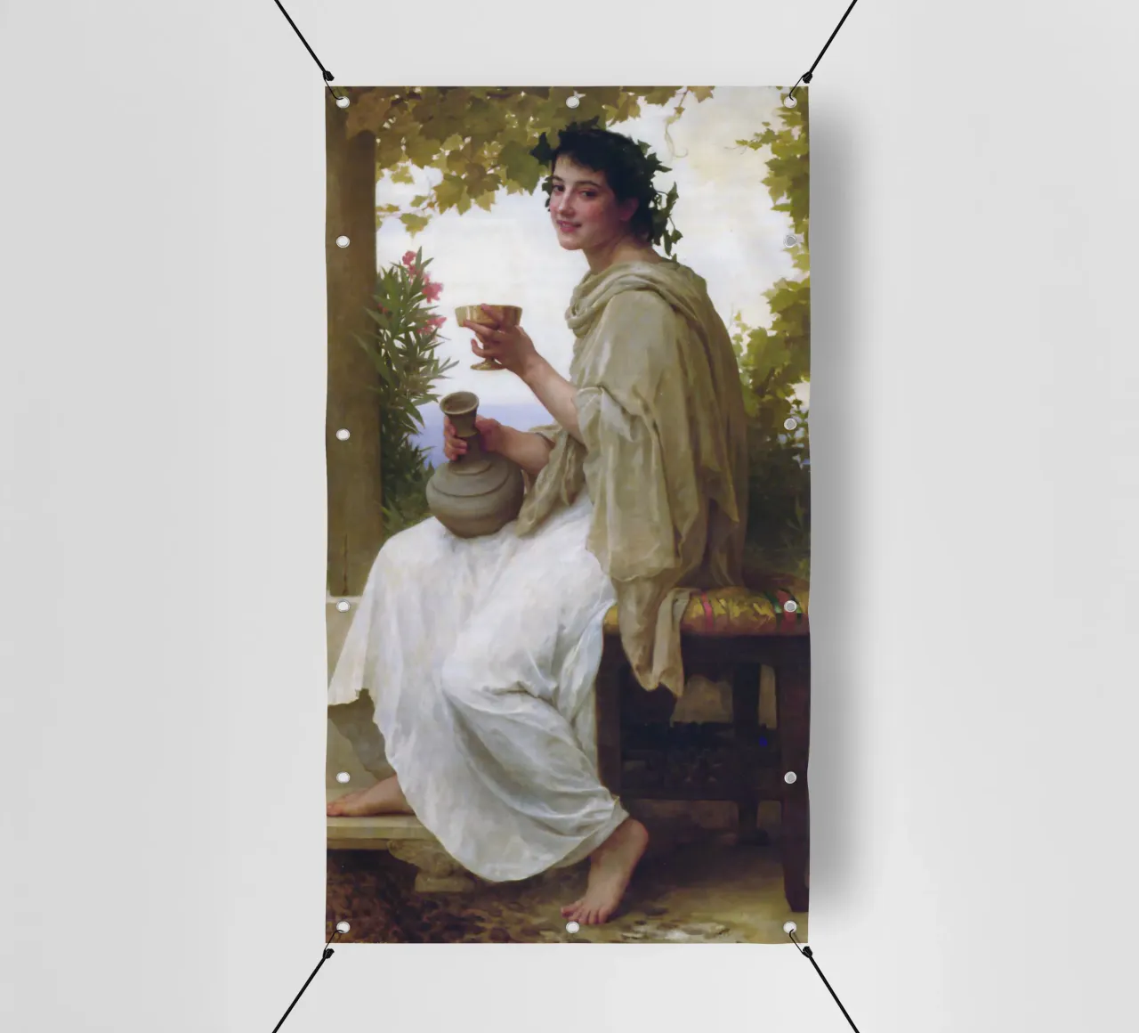William-Adolphe Bouguereau - Baccante telo in pvc da Timeless Artworks