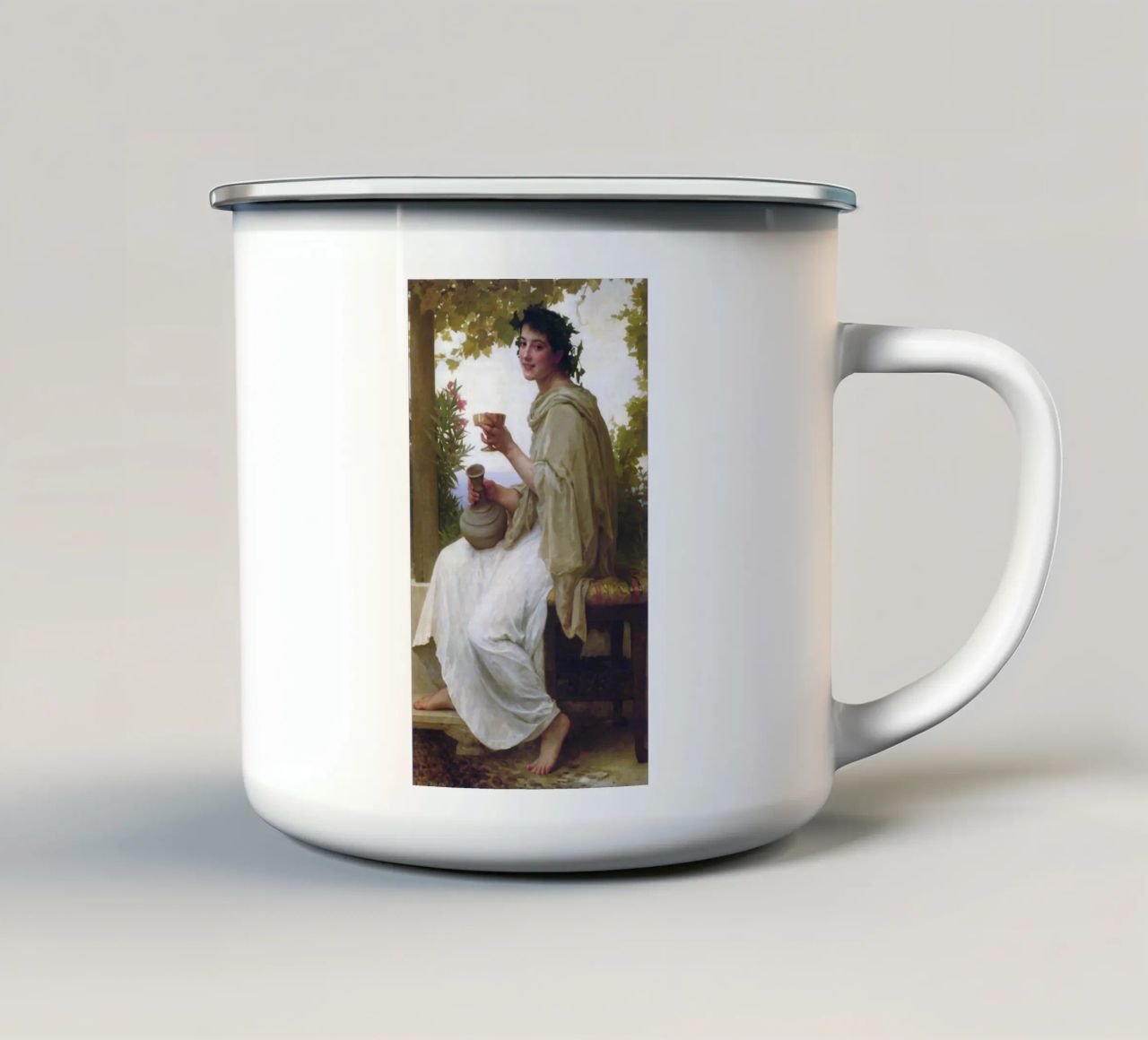 William-Adolphe Bouguereau - Baccante tazza in smalto da Timeless Artworks