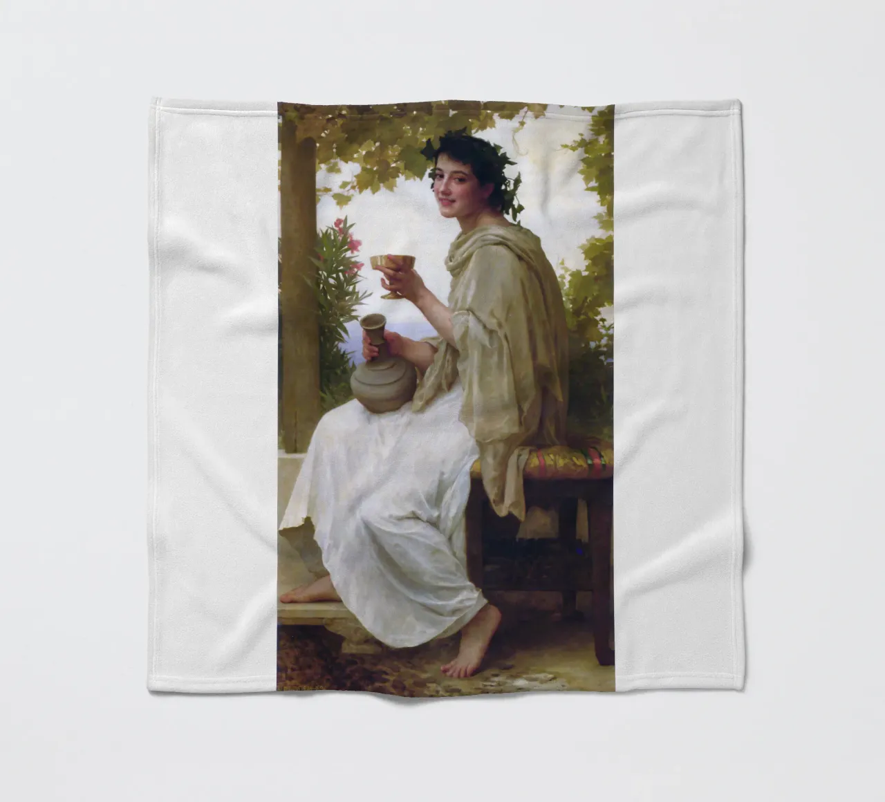 William-Adolphe Bouguereau - Bacchante fleece blanket by Timeless Artworks
