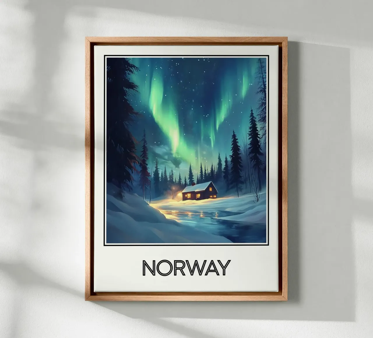 Norvegia tela con Cornice a cassetta da Frame the World