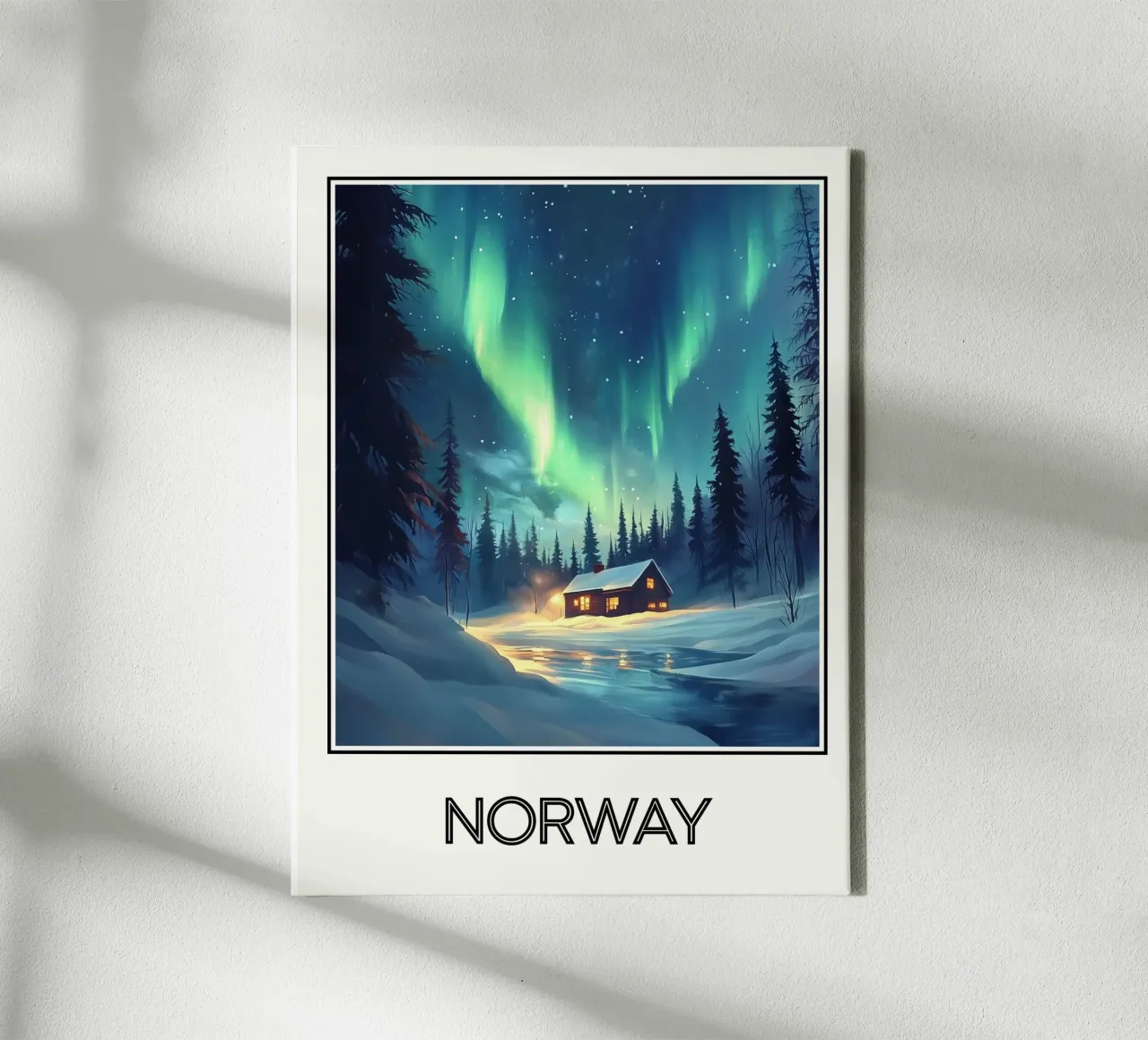 Norvegia tela con Cornice a cassetta da Frame the World