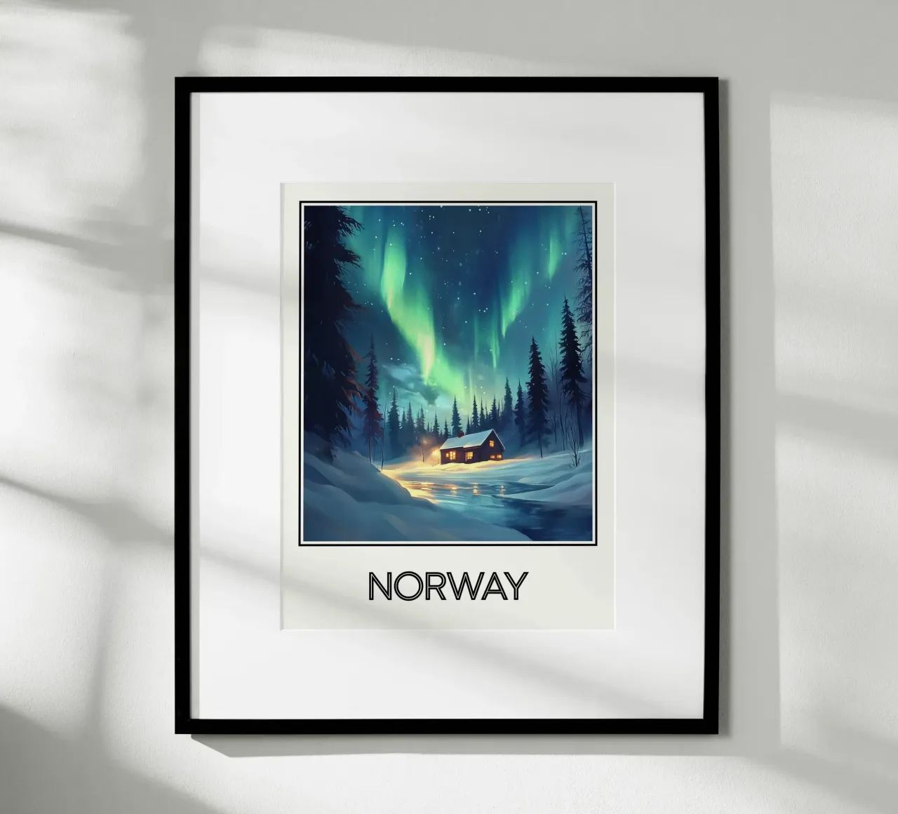 Norvegia poster con telaio in plastica da Frame the World