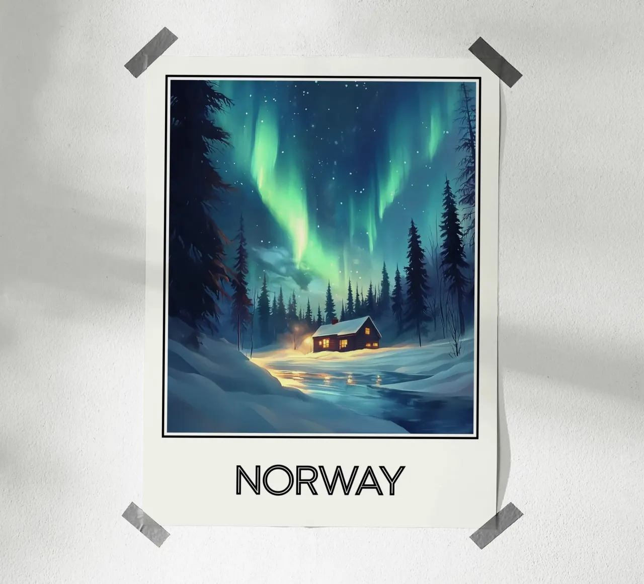 Norvegia poster con telaio in plastica da Frame the World