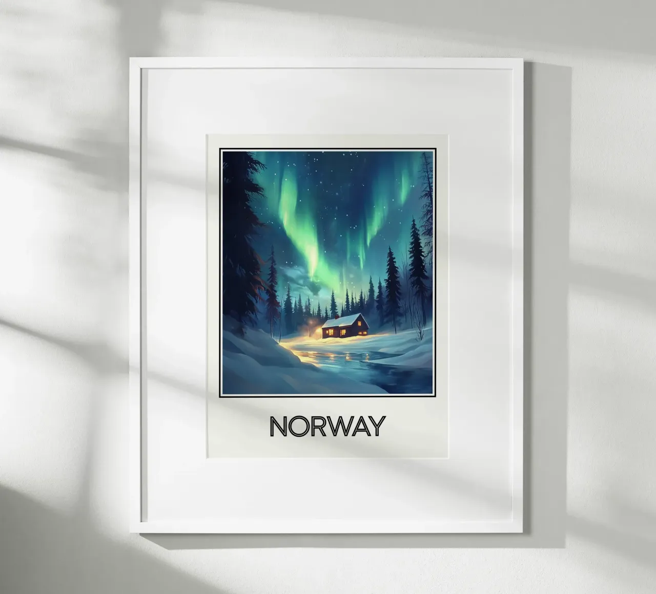 Norvegia poster con telaio in plastica da Frame the World