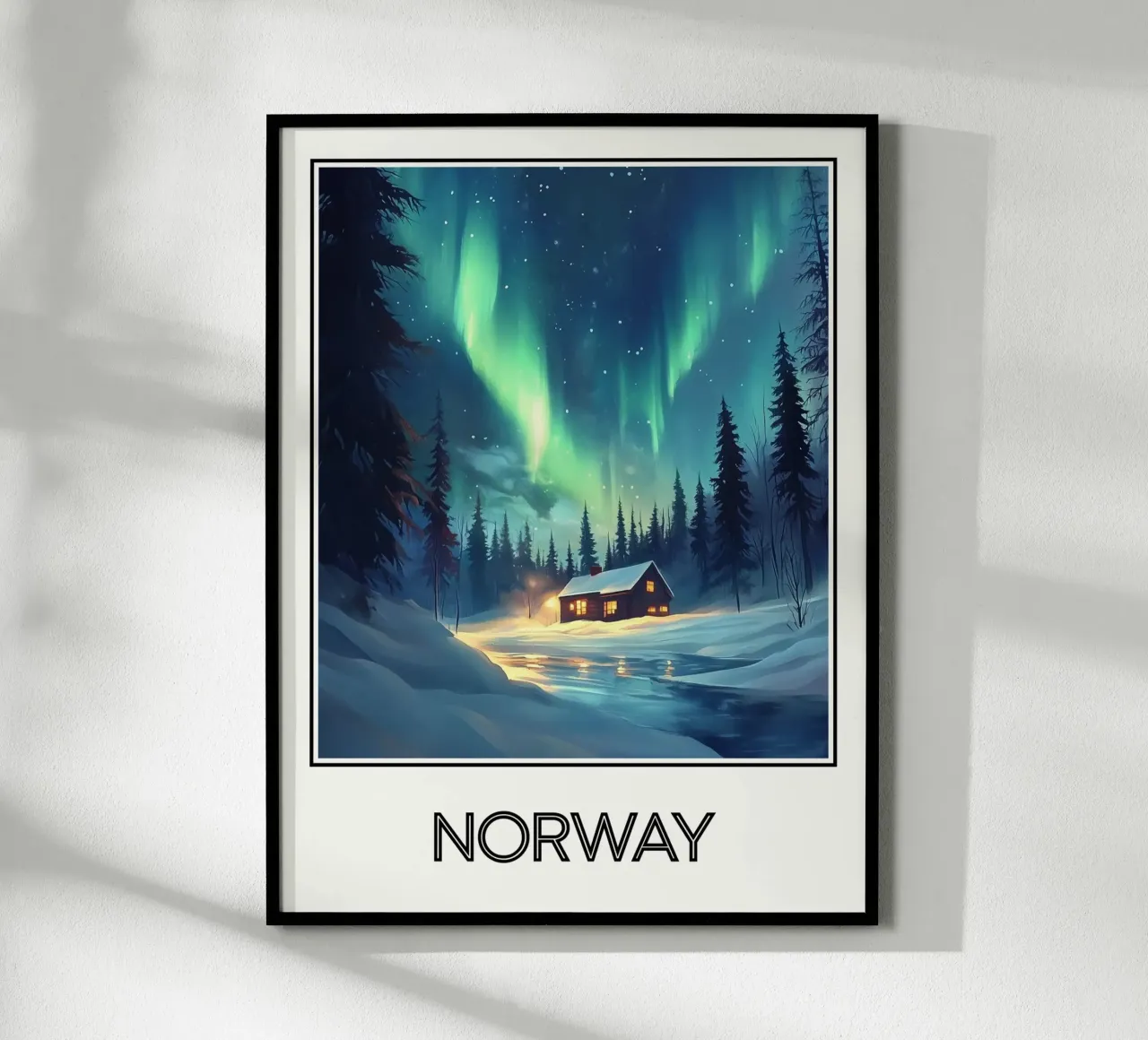 Norvegia poster con telaio in plastica da Frame the World