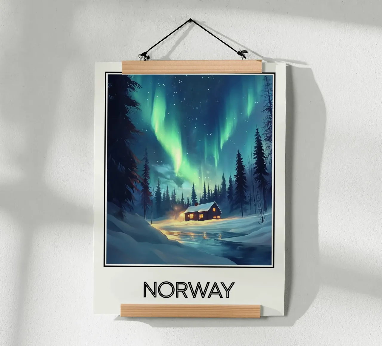 Norvegia poster con telaio in plastica da Frame the World