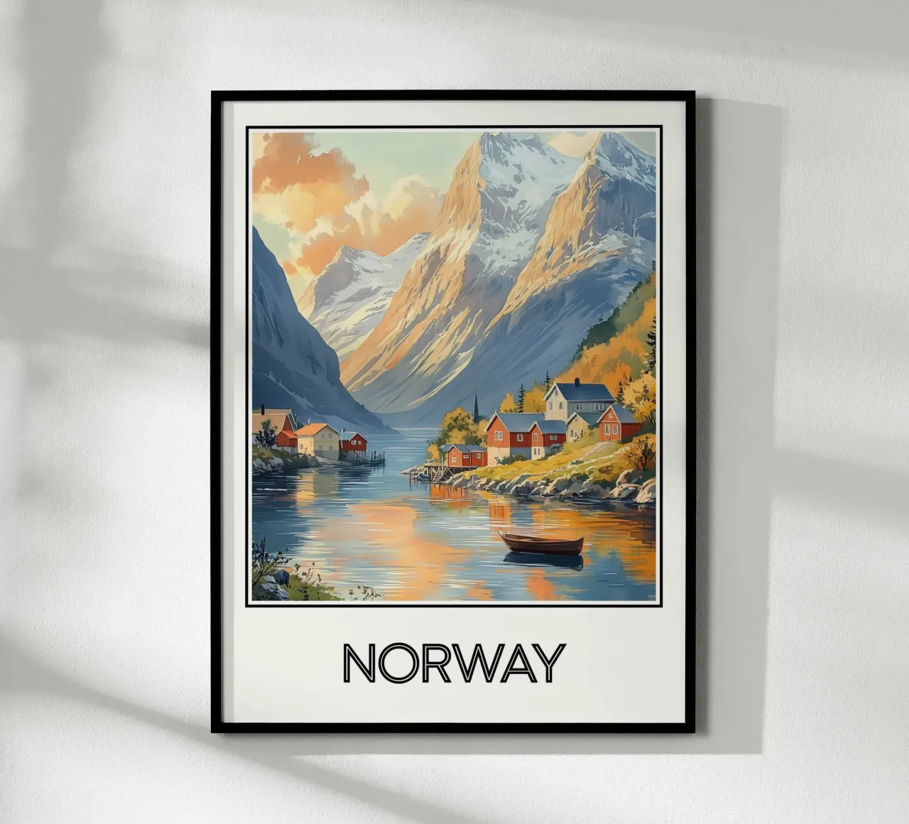 Norvegia poster con telaio in alluminio da Frame the World