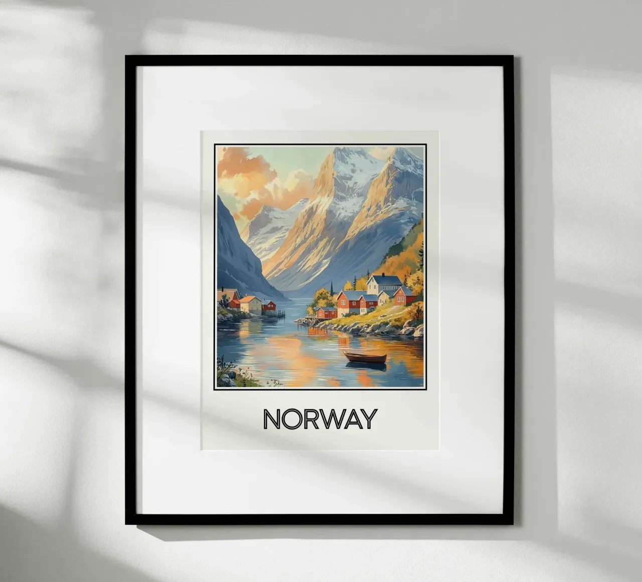 Norvegia poster con telaio in alluminio da Frame the World