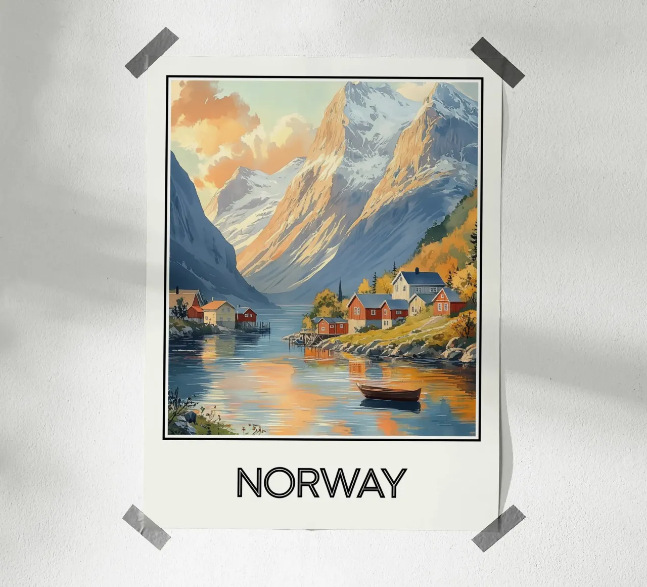 Norvegia poster con telaio in alluminio da Frame the World