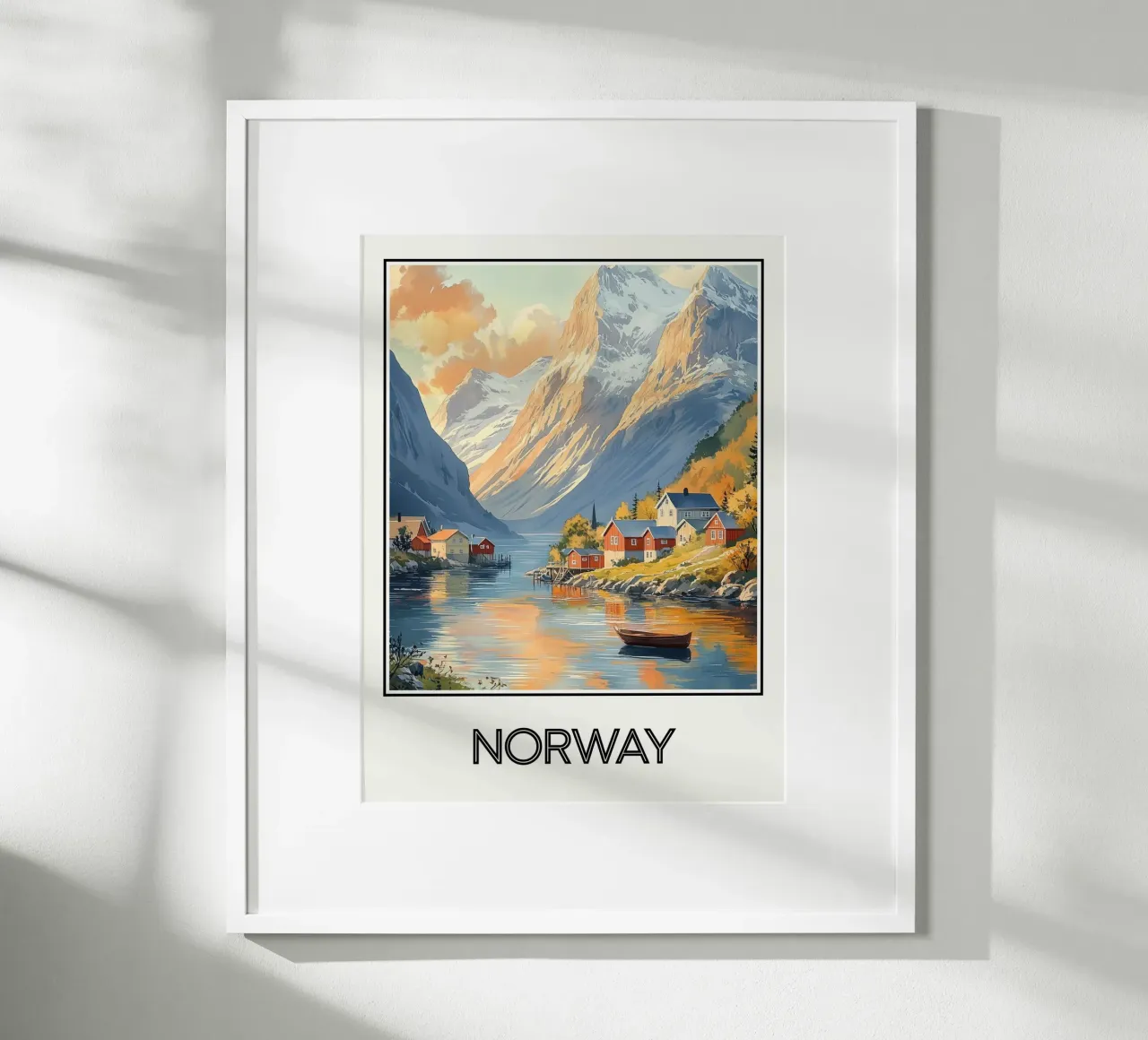 Norvegia poster con telaio in alluminio da Frame the World