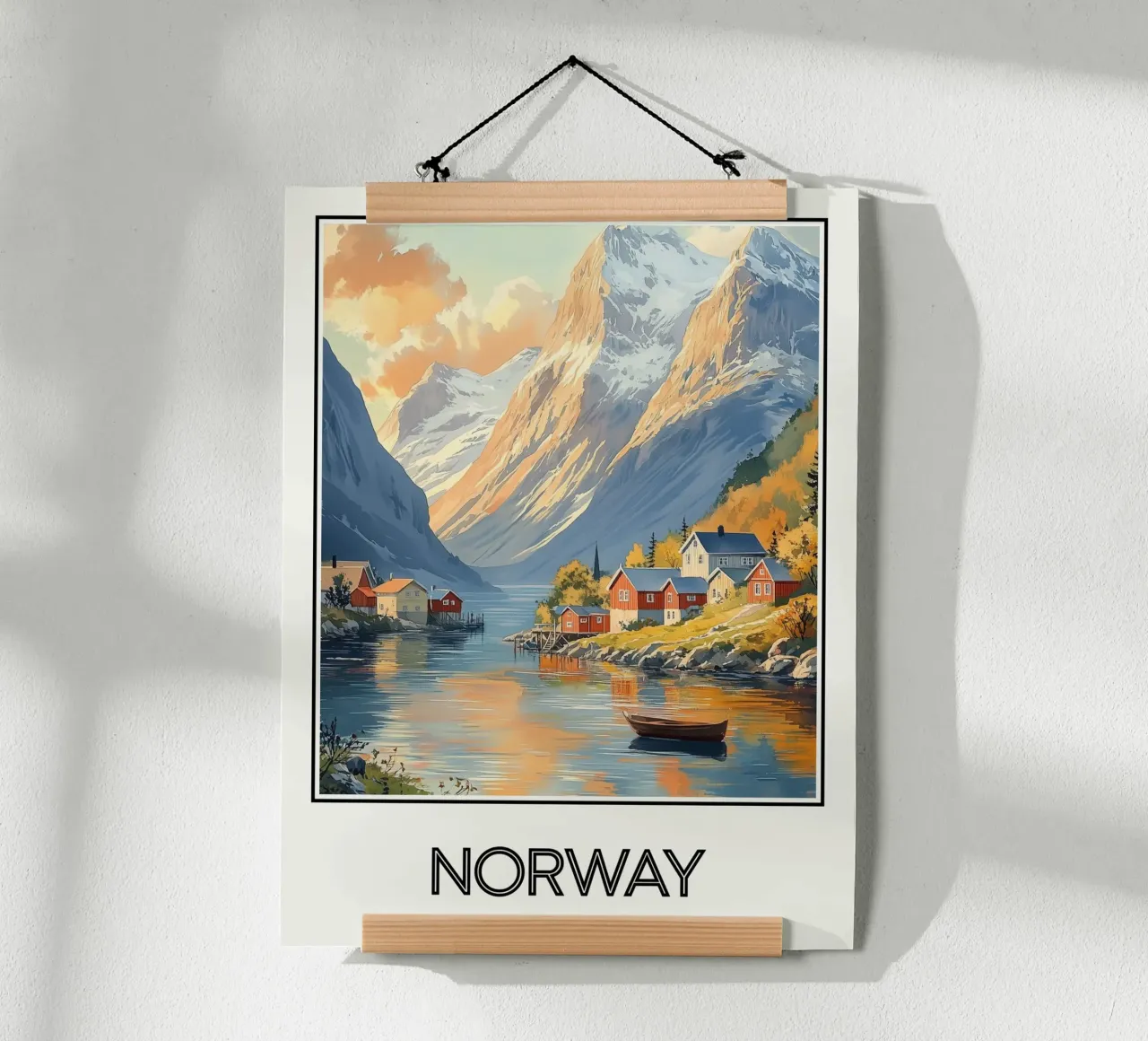Norvegia poster con telaio in alluminio da Frame the World