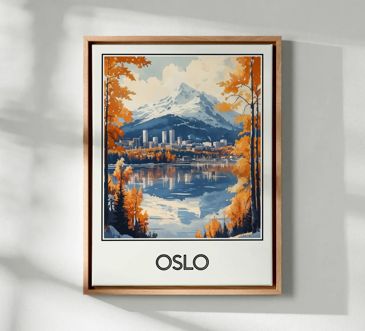 Oslo, Norvegia tela con Cornice a cassetta da Frame the World