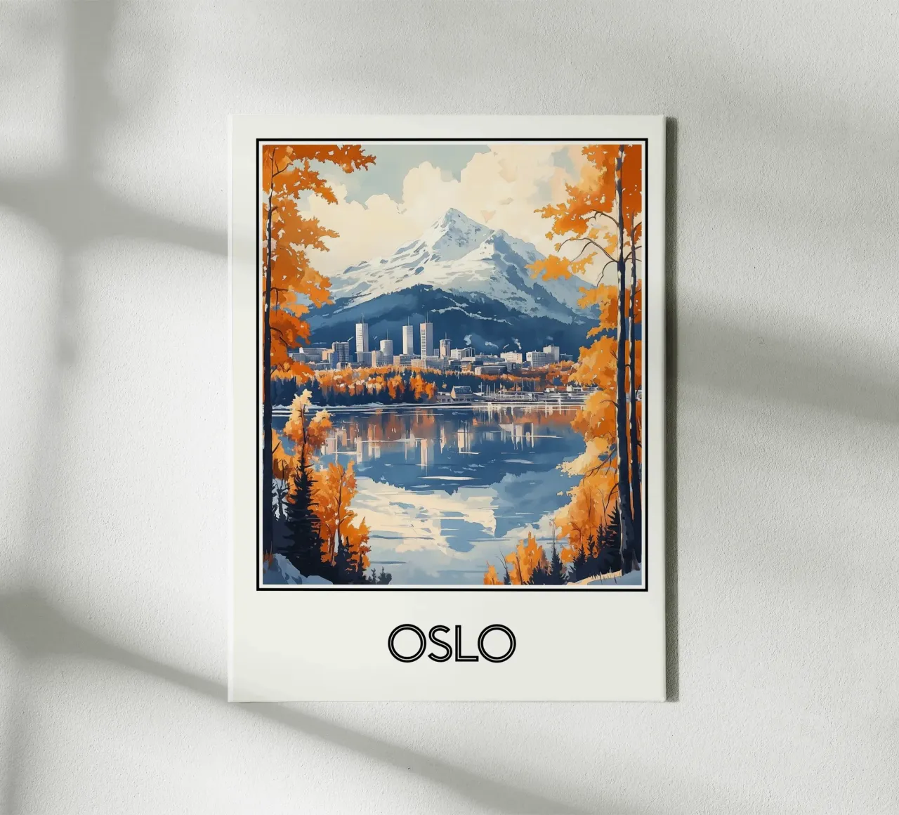 Oslo, Norvegia tela con Cornice a cassetta da Frame the World