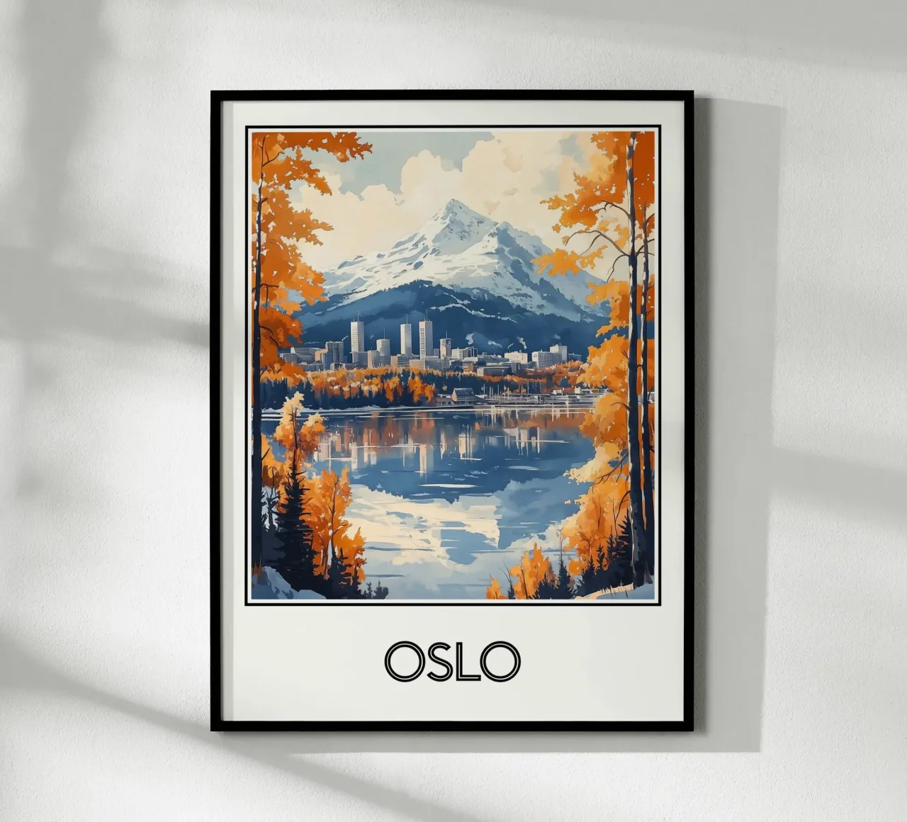 Oslo, Norvegia poster con telaio in legno da Frame the World