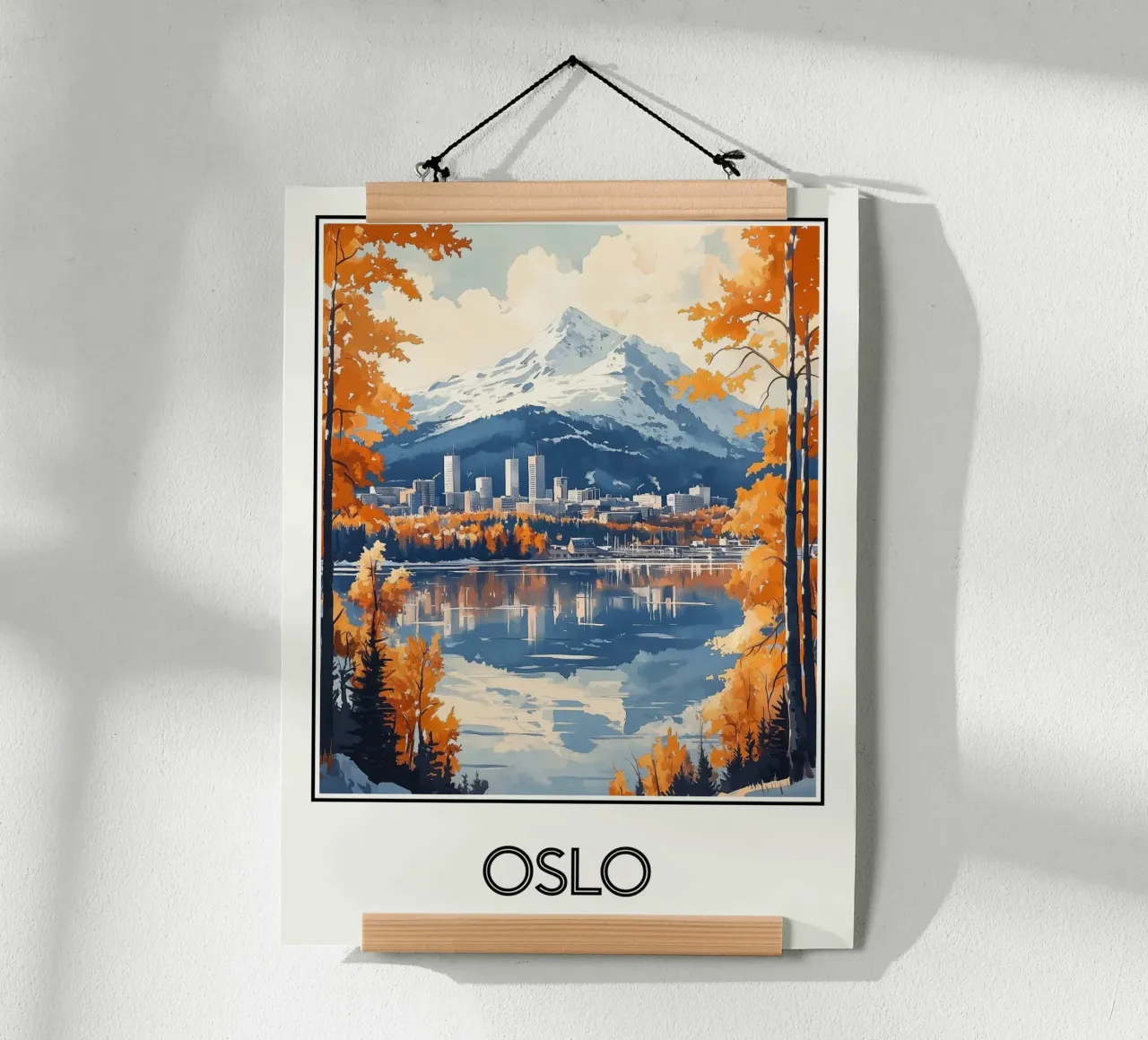 Oslo, Norvegia poster con telaio in legno da Frame the World