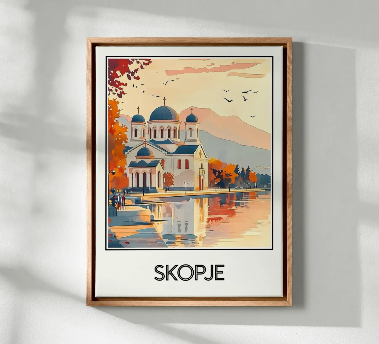 Skopje tela con Cornice a cassetta da Frame the World