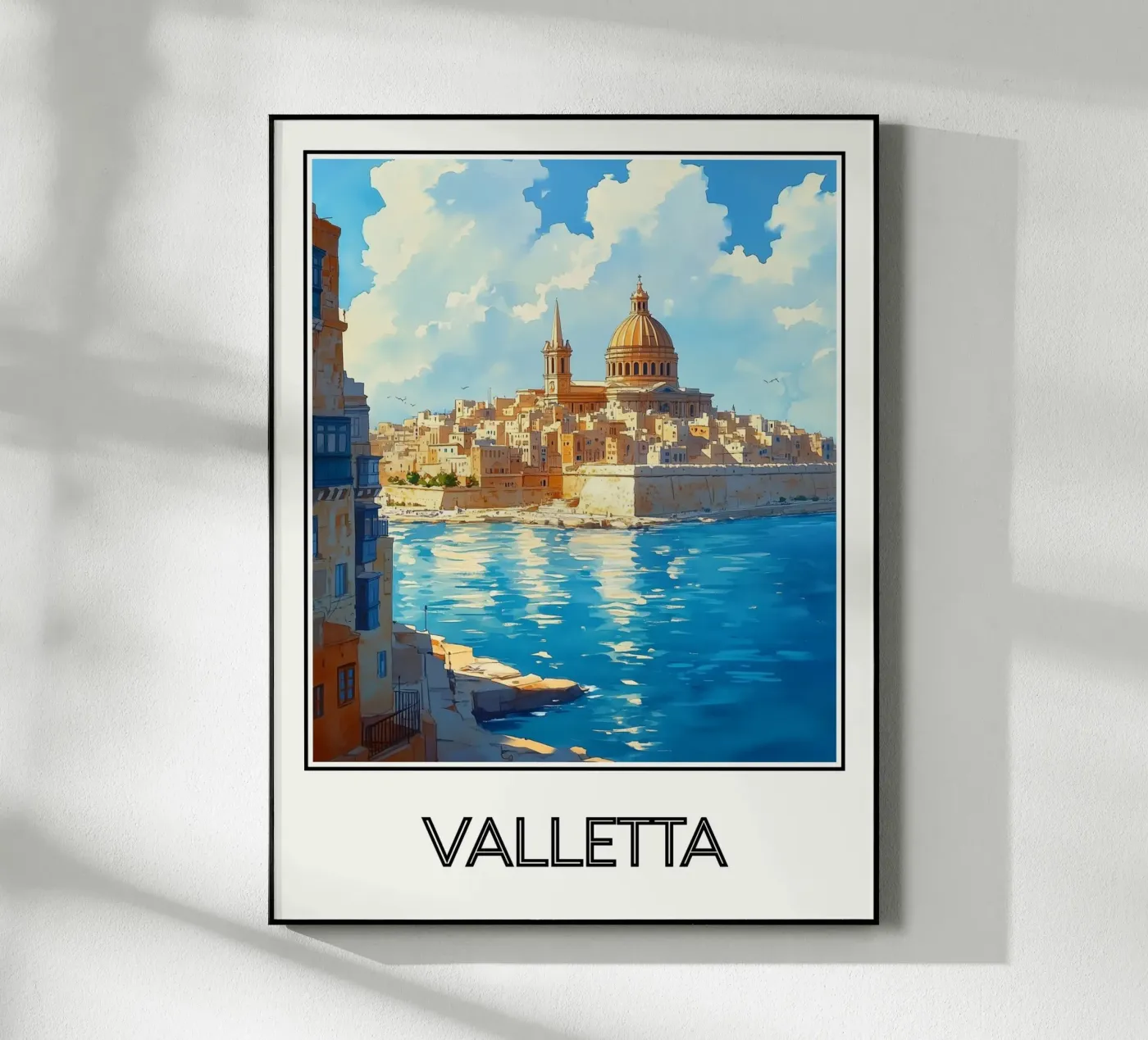 Affiche La Valette Malte plexiglass da Frame the World