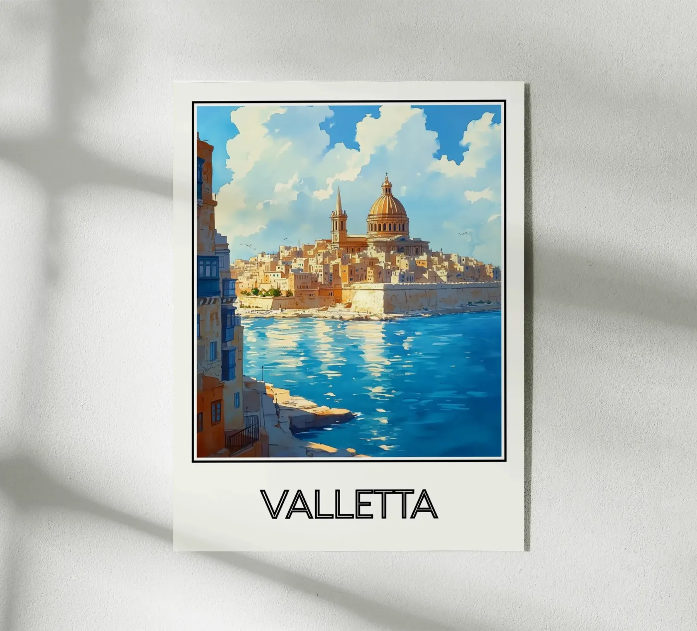 Affiche La Valette Malte plexiglass da Frame the World