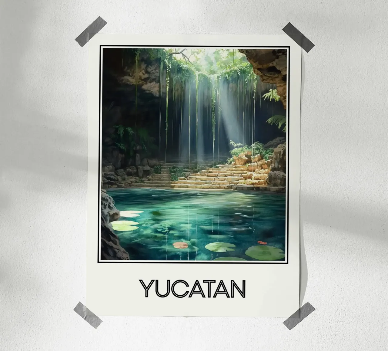 Yucatan poster avec cadre en aluminium de Frame the World