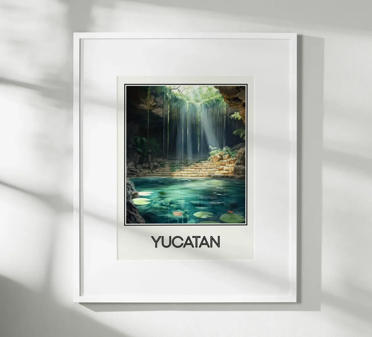 Yucatan poster avec cadre en aluminium de Frame the World
