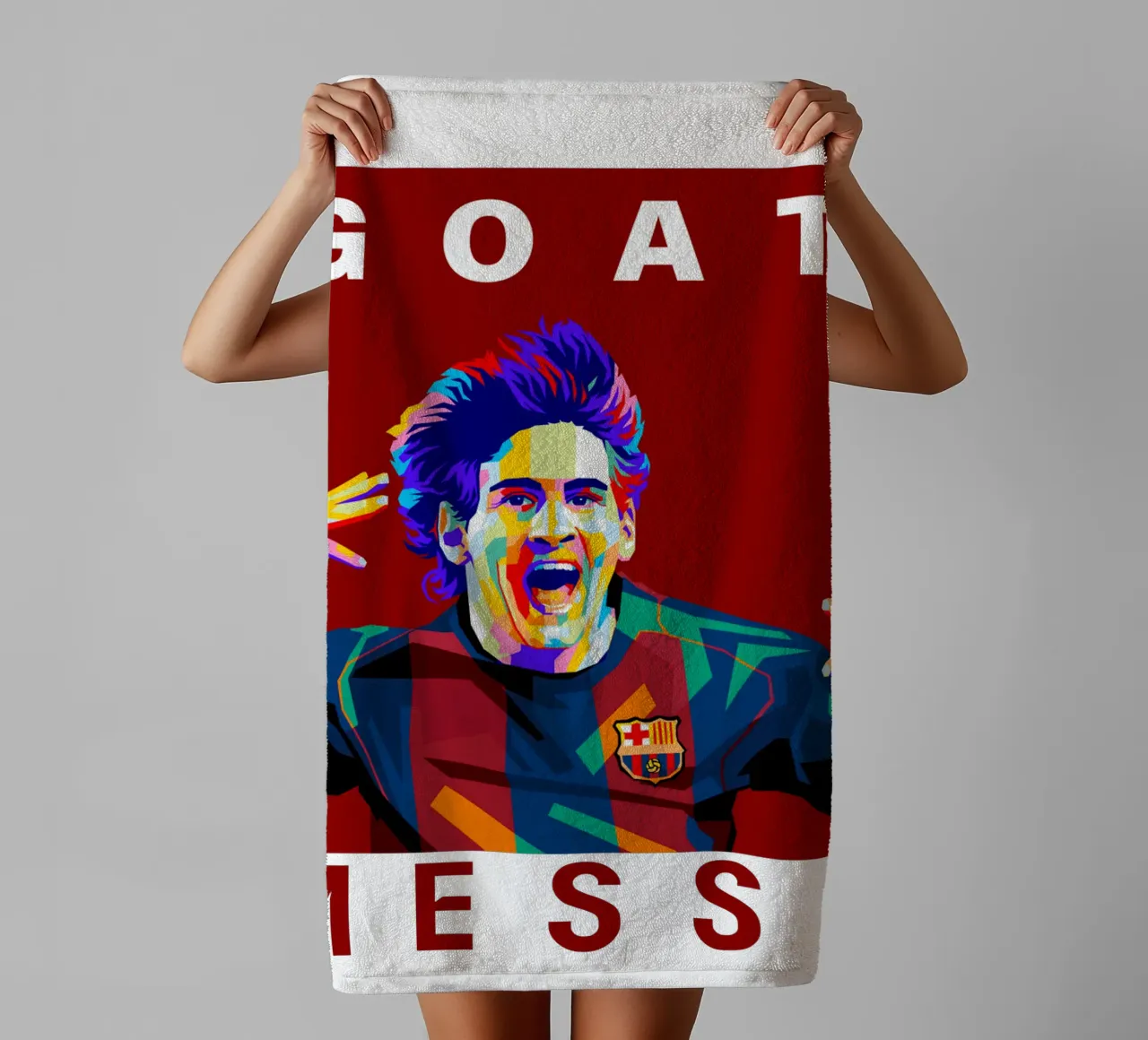 Lionel Messi Barcelona towel by WPAP MALANG