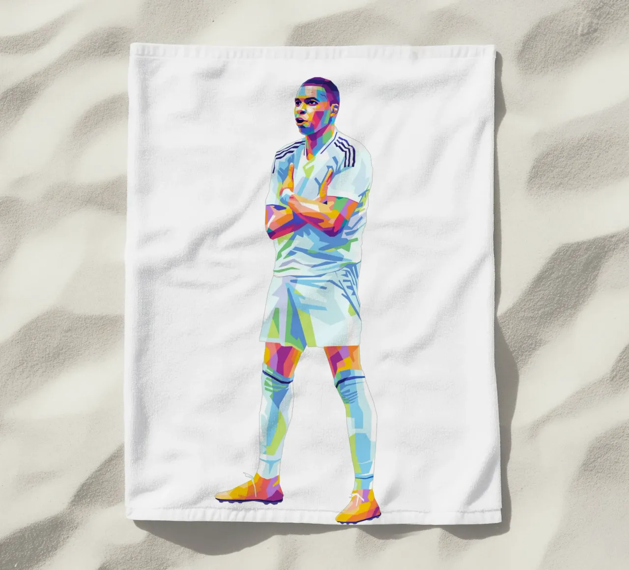 Giocatore mBappe Real Madrid telo mare da WPAP MALANG