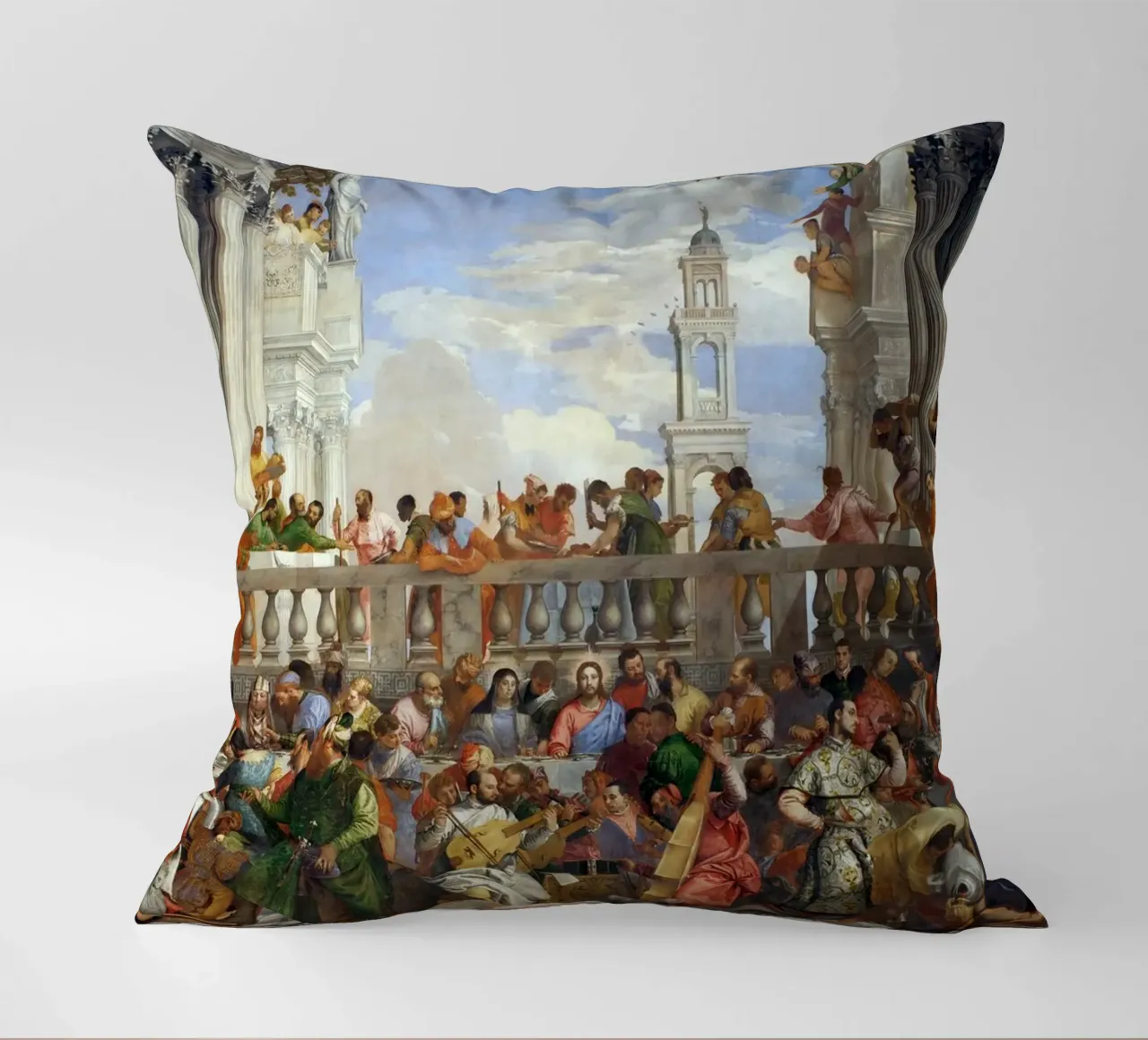 Veronese (Paolo Caliari) Le nozze di Cana cuscino da Timeless Artworks