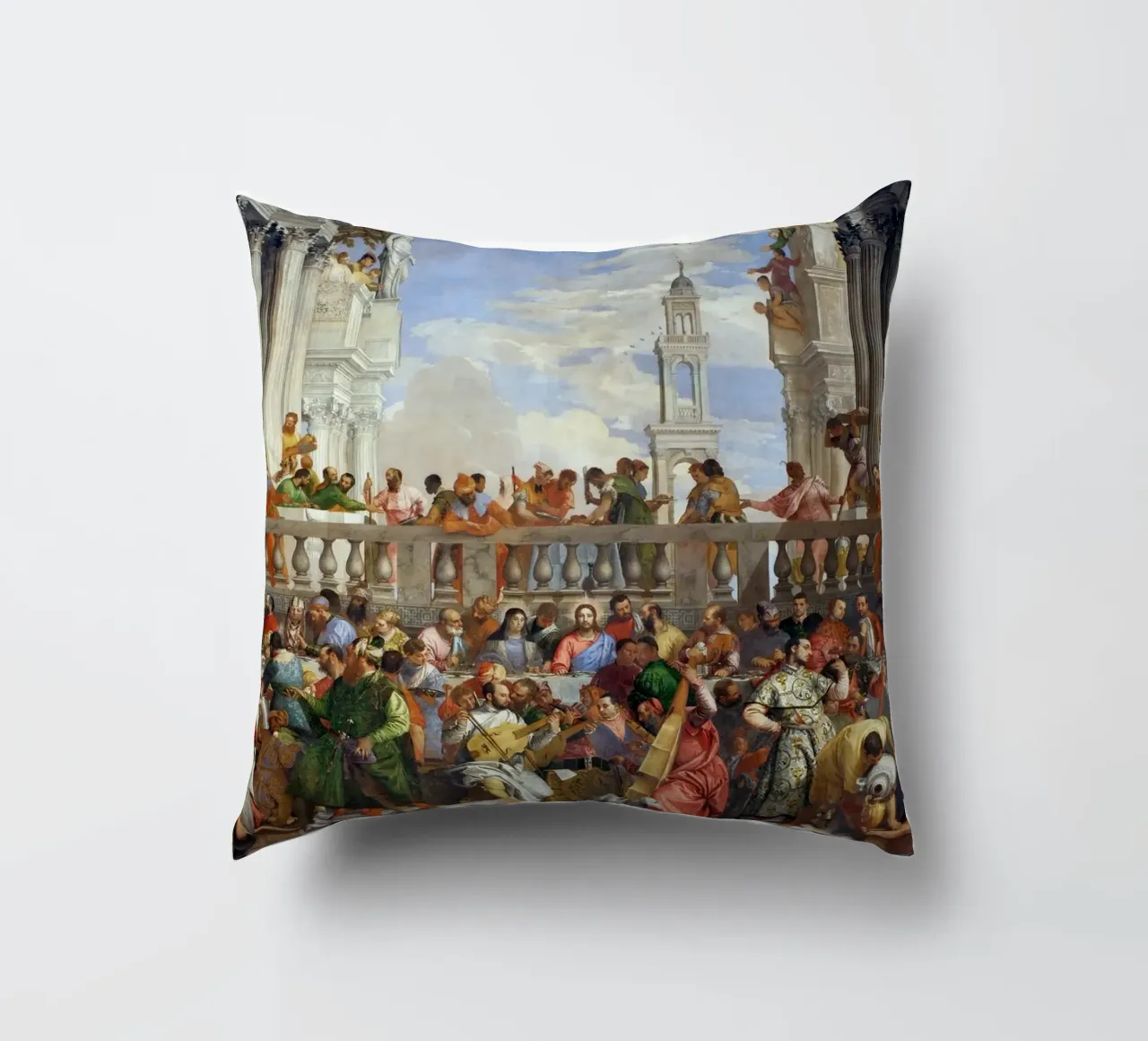 Veronese (Paolo Caliari) Le nozze di Cana cuscino da Timeless Artworks