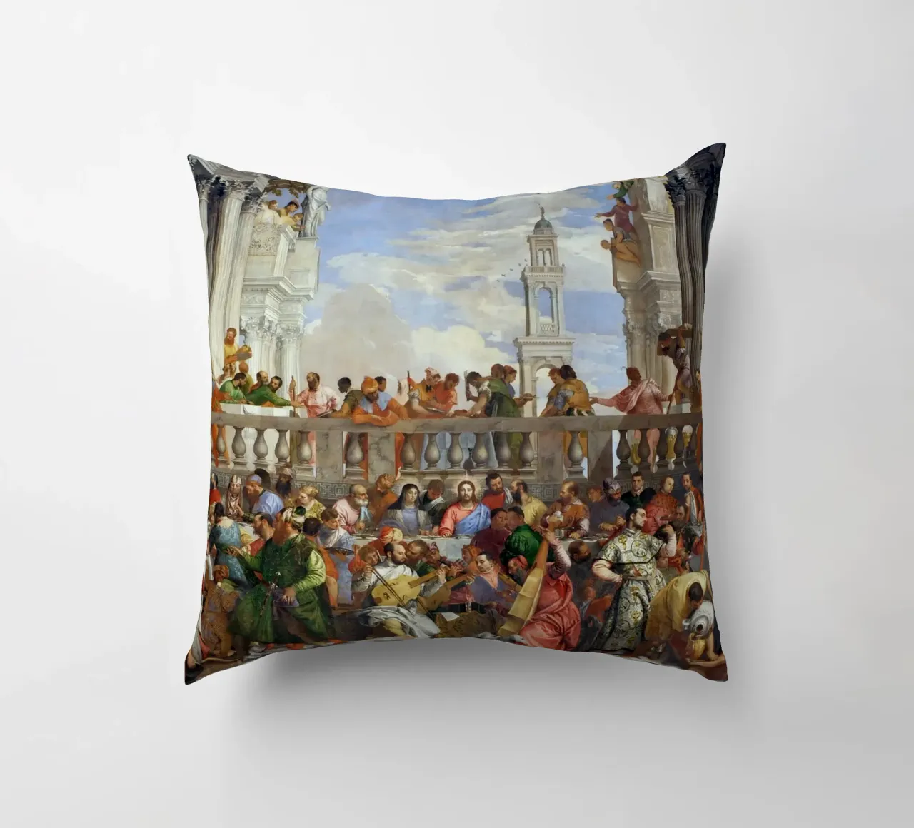 Veronese (Paolo Caliari) Le nozze di Cana cuscino da Timeless Artworks