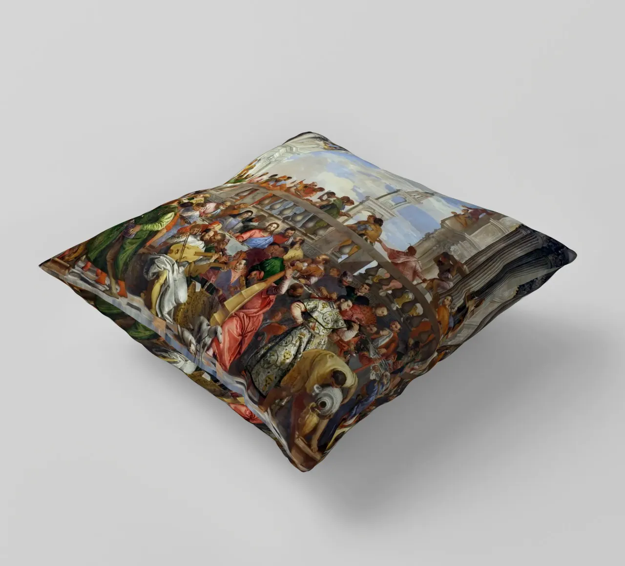 Veronese (Paolo Caliari) Le nozze di Cana cuscino da Timeless Artworks