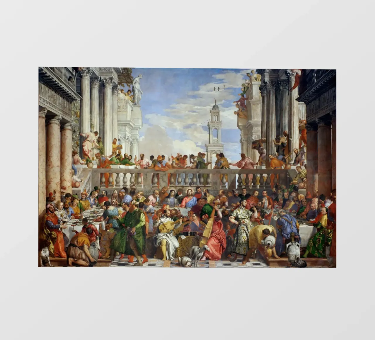 Veronese (Paolo Caliari) Le nozze di Cana telo in pvc da Timeless Artworks