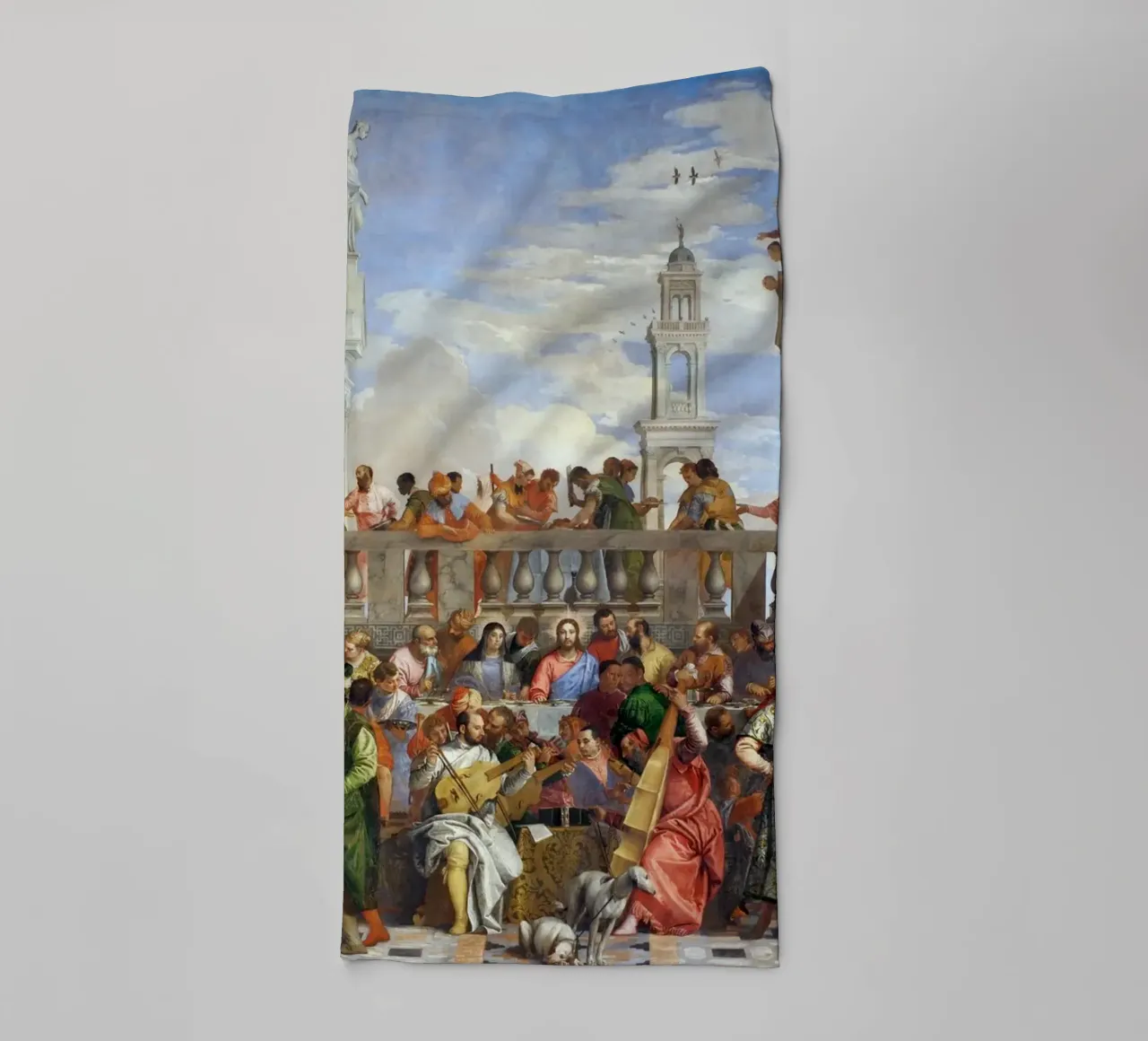 Veronese (Paolo Caliari) Le nozze di Cana asciugamano da bagno da Timeless Artworks