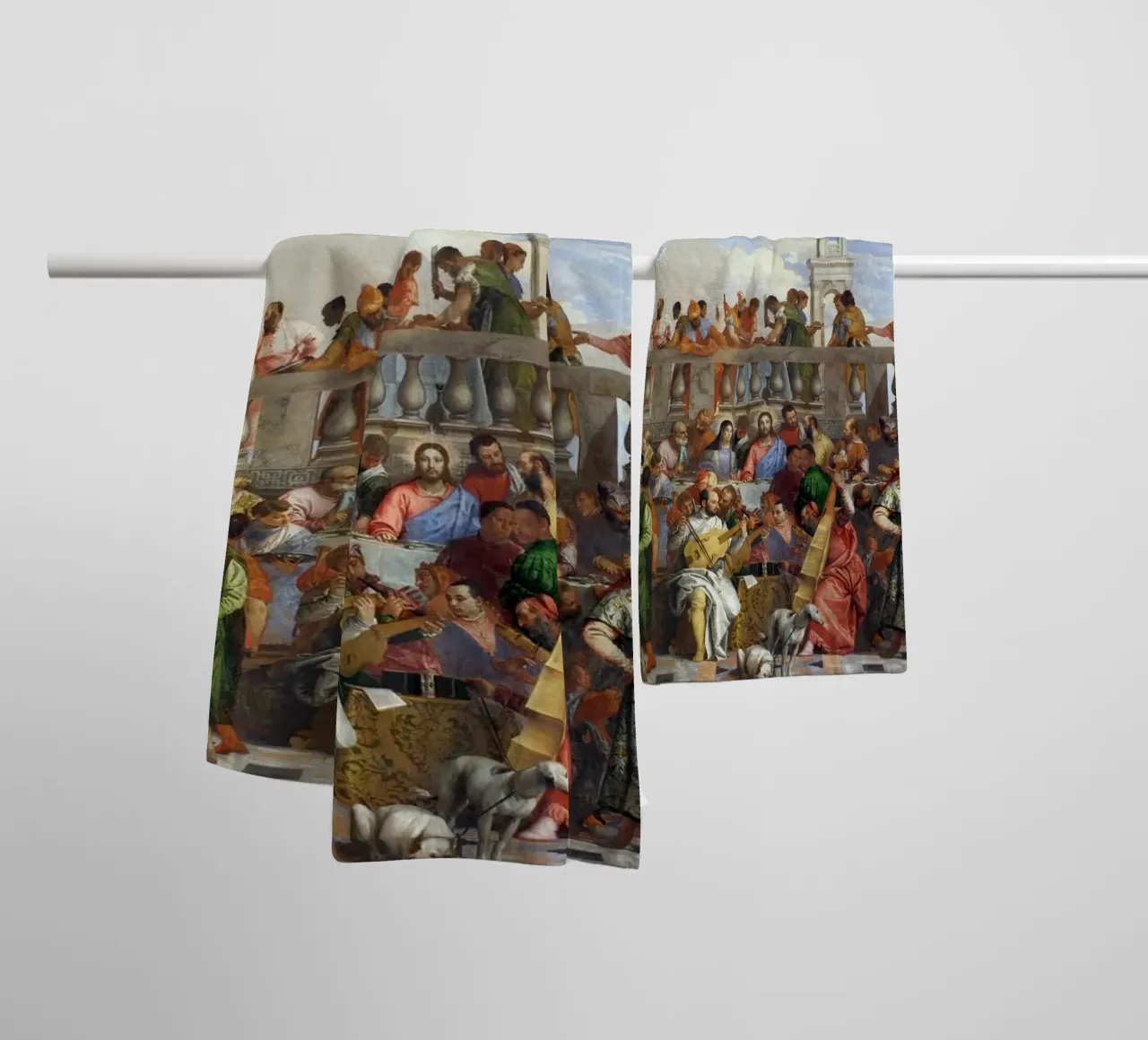 Veronese (Paolo Caliari) Le nozze di Cana asciugamano da bagno da Timeless Artworks