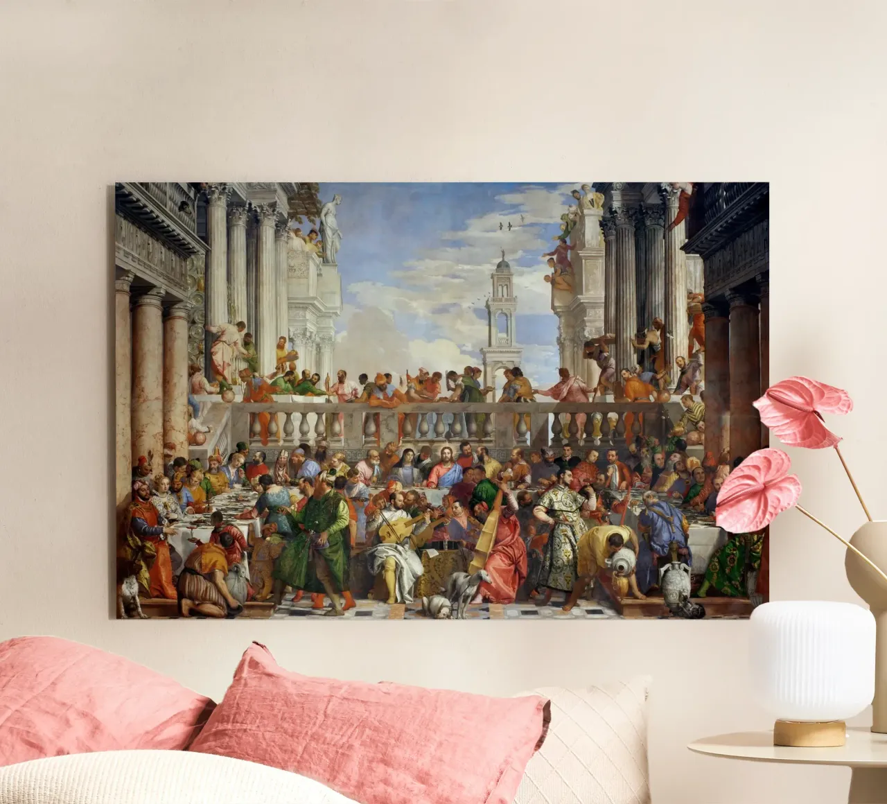 Veronese (Paolo Caliari) Le nozze di Cana alluminio dibond da Timeless Artworks