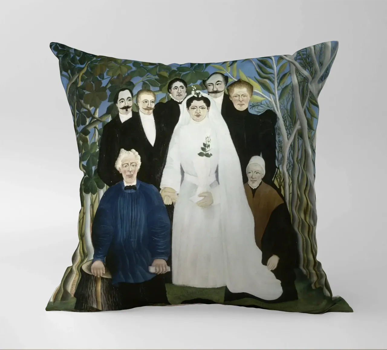 Henri rousseau - il matrimonio cuscino da Timeless Artworks
