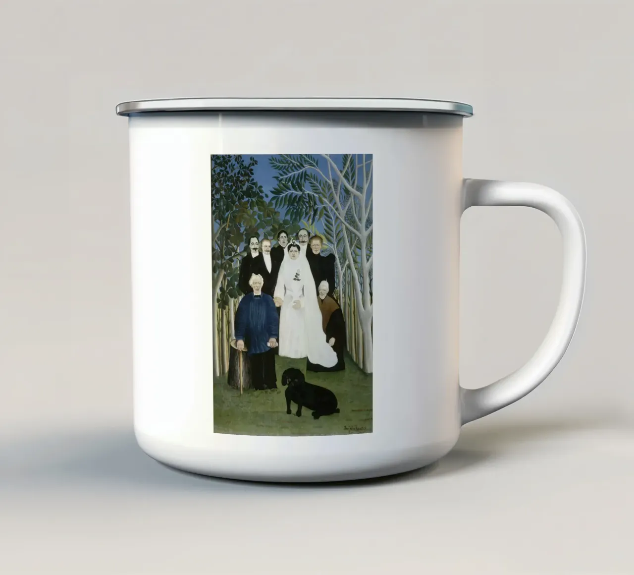 Henri rousseau - il matrimonio tazza in smalto da Timeless Artworks