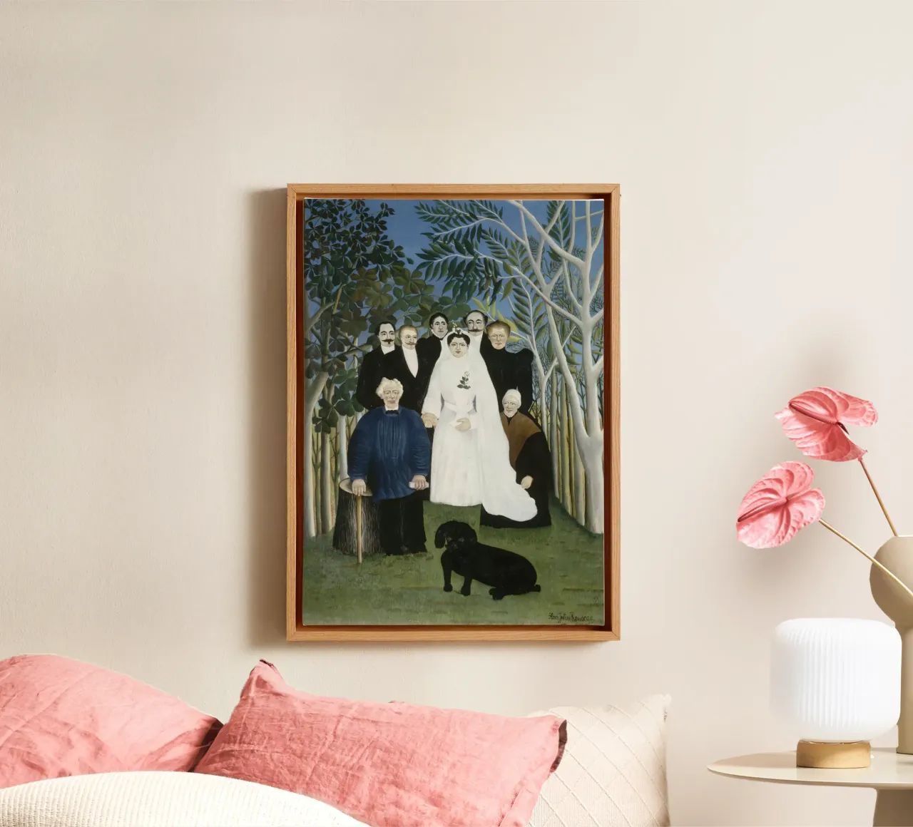 Henri rousseau - il matrimonio tela con Cornice a cassetta da Timeless Artworks