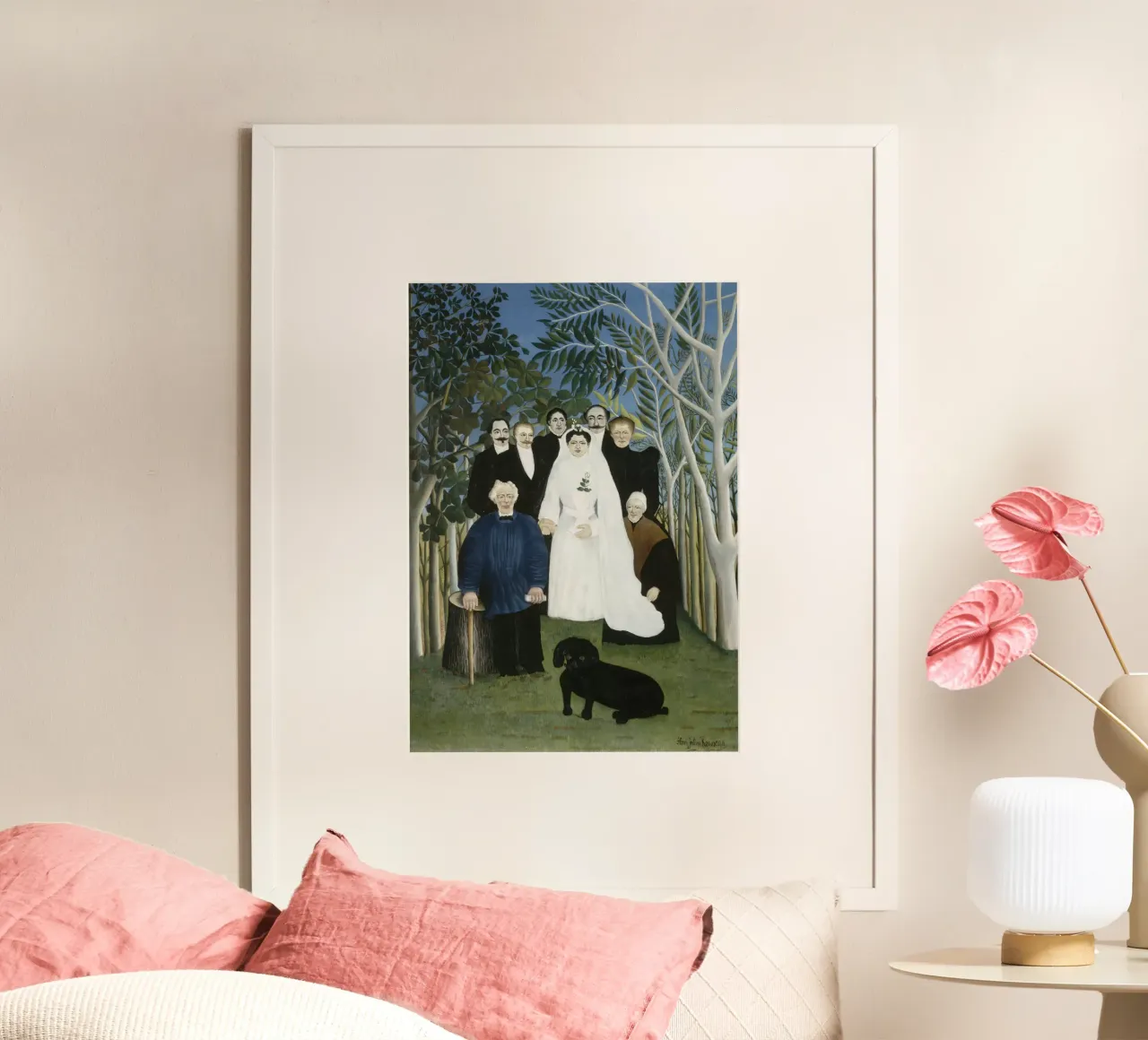 Henri rousseau - il matrimonio poster con telaio in alluminio da Timeless Artworks