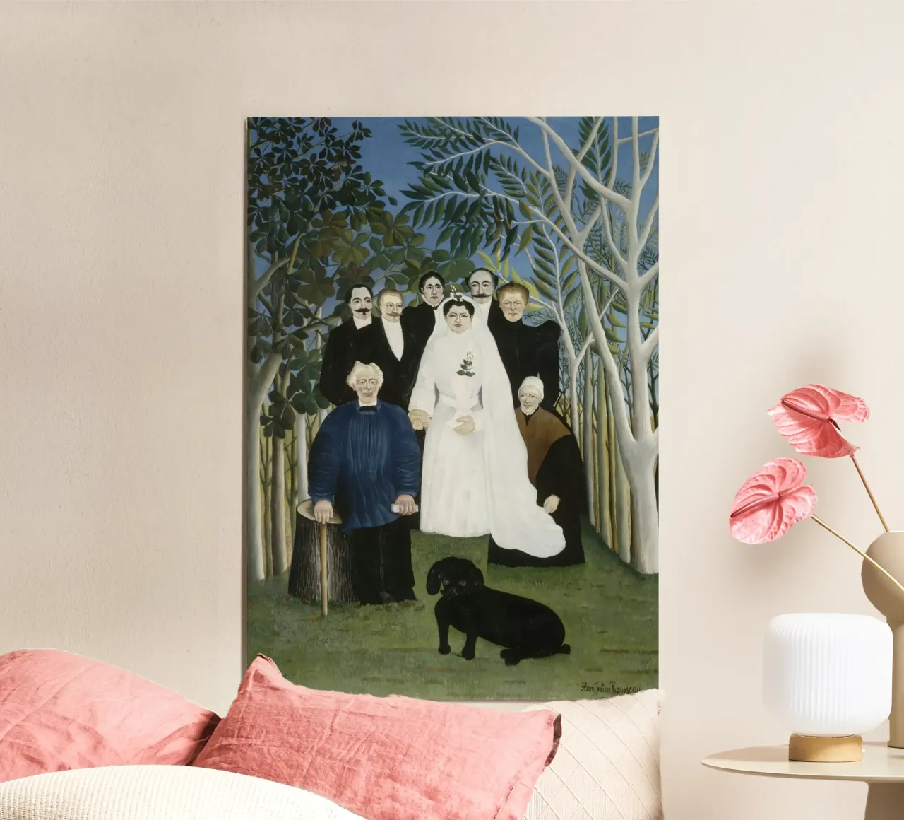 Henri rousseau - il matrimonio poster con telaio in alluminio da Timeless Artworks