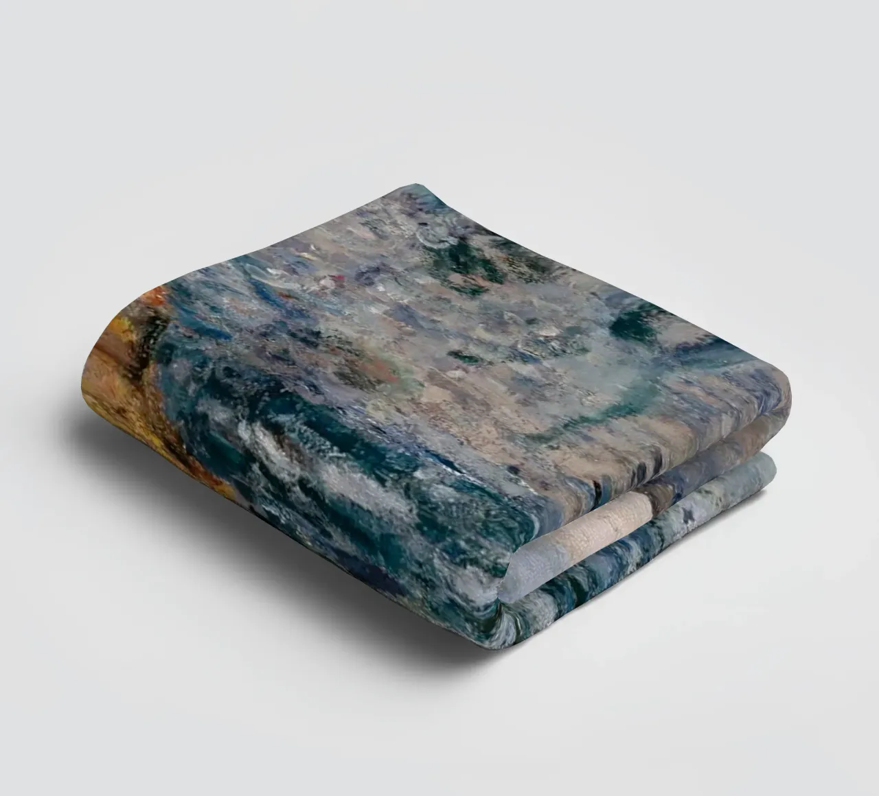 Claude Monet - The Cliff of Aval, Etrétat towel by Timeless Artworks