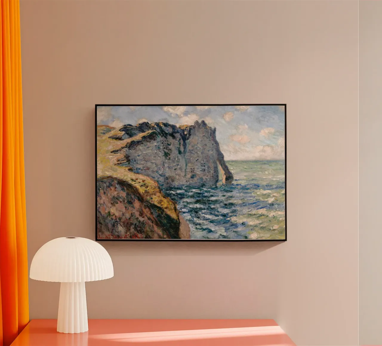 Claude Monet - La falesia di Aval, Etrétat plexiglass da Timeless Artworks