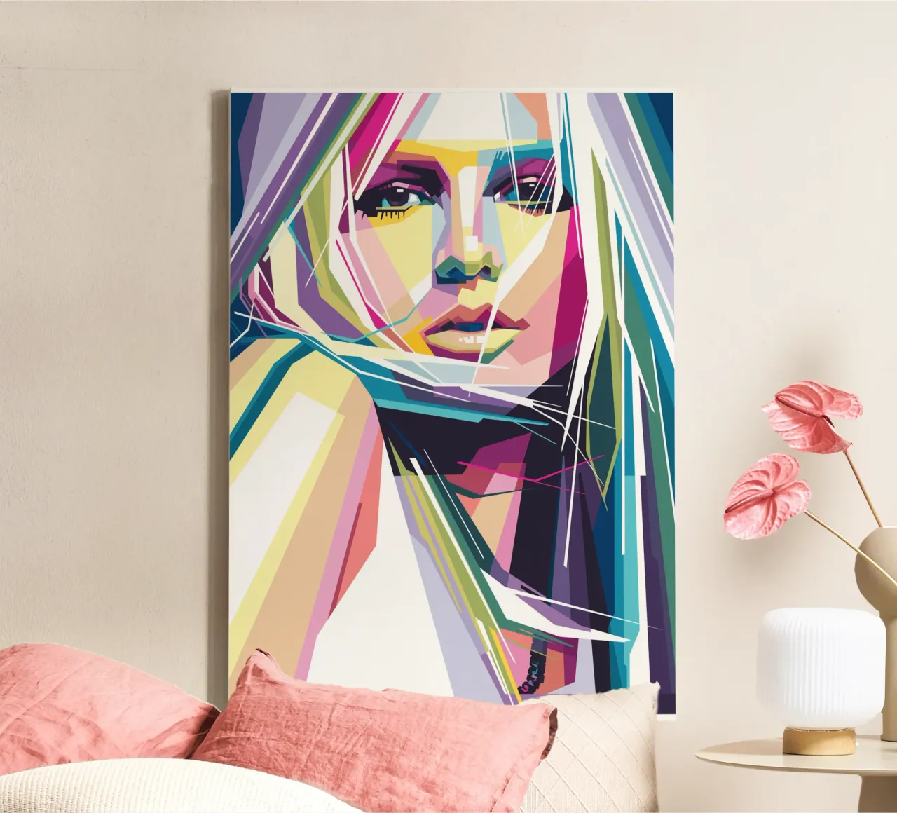 Prinzessin des Pop Leinwand mit Schattenfugenrahmen von Alkahfsmart