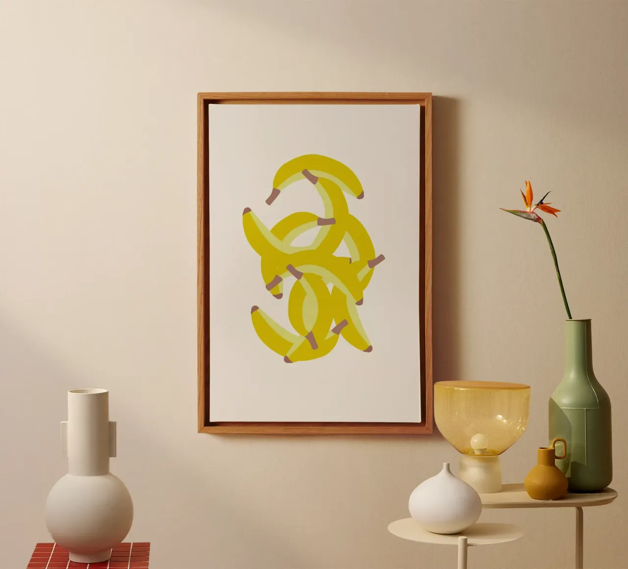 Jeg Elsker Bananer tela con Cornice a cassetta da Swen Swensøn