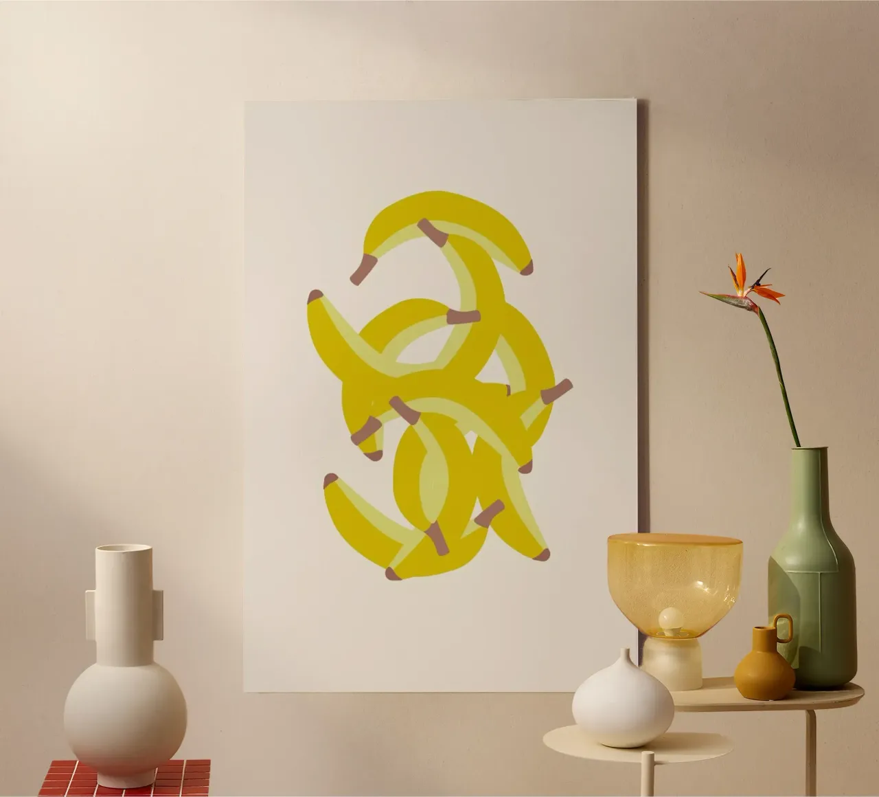 Jeg Elsker Bananer tela con Cornice a cassetta da Swen Swensøn
