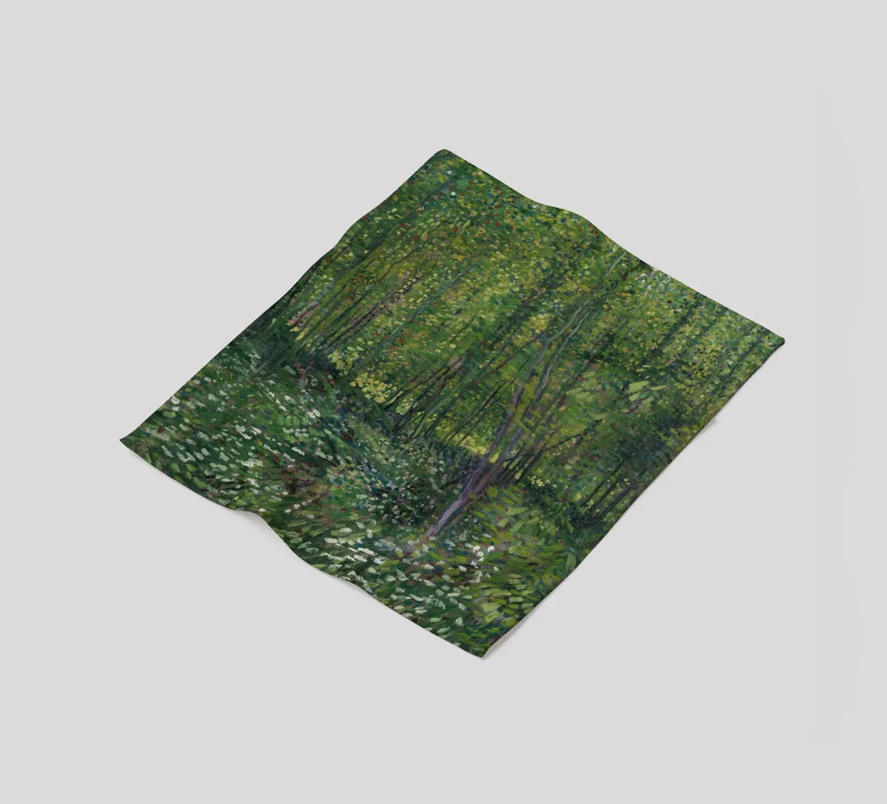 Vincent van Gogh - Alberi e sottobosco coperta in pile da Timeless Artworks