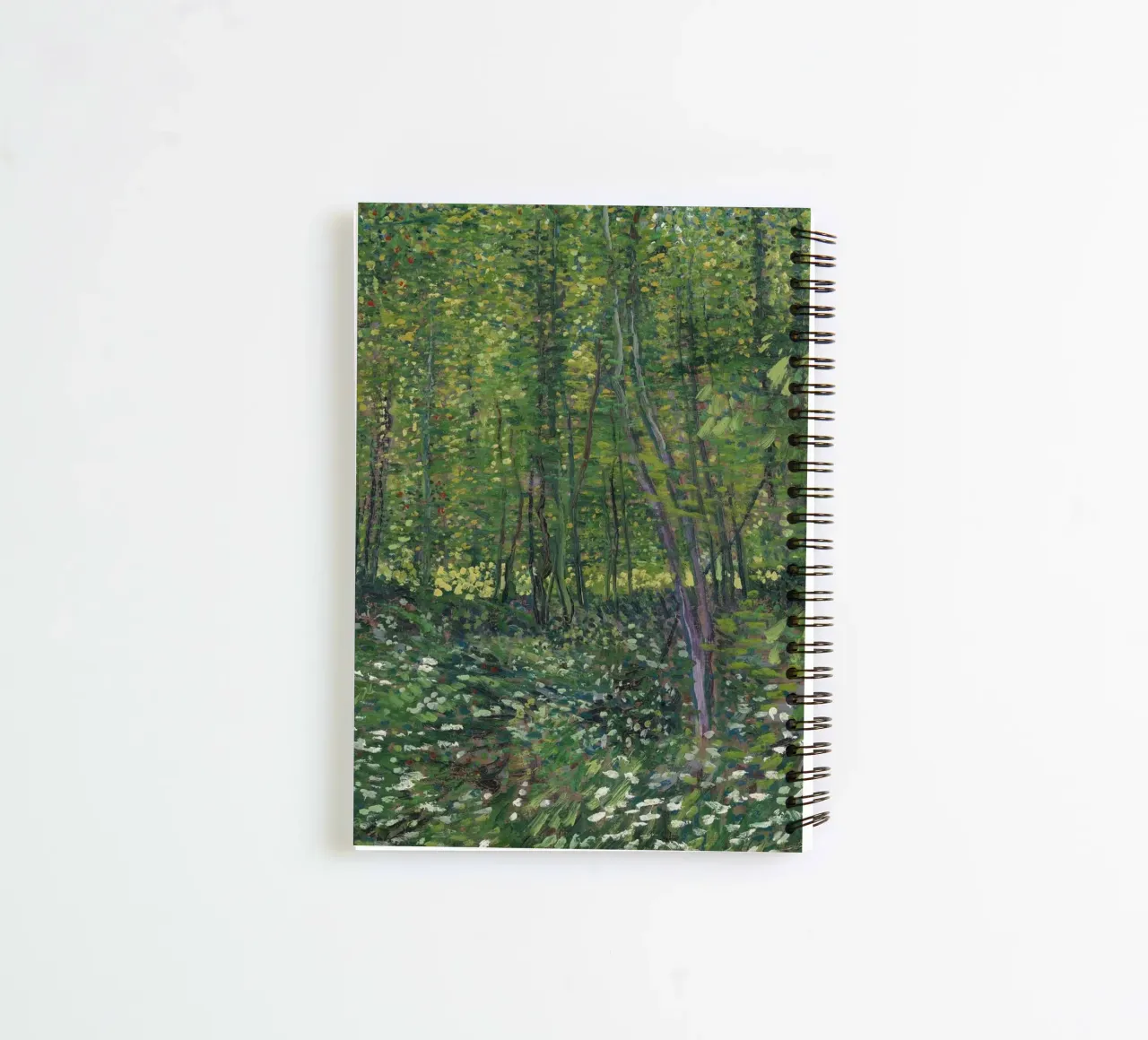 Vincent van Gogh - Trees and undergrowth spiral notebook by Timeless Artworks