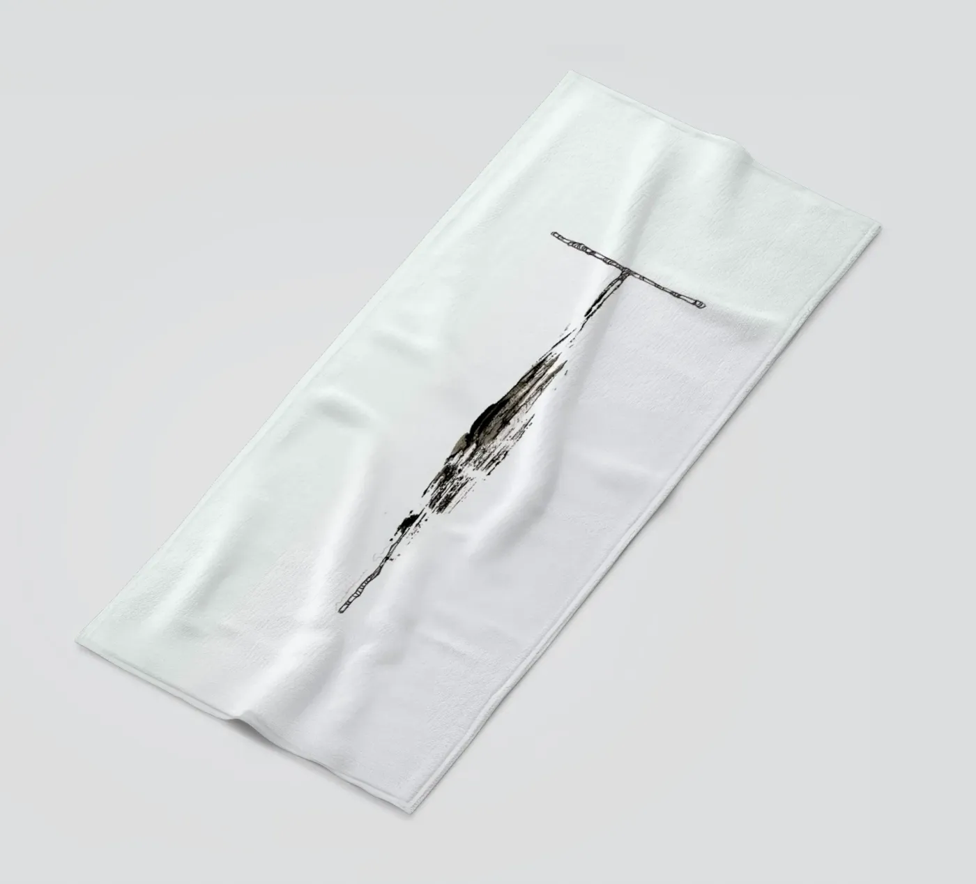 T beach towel by Marina Guiu