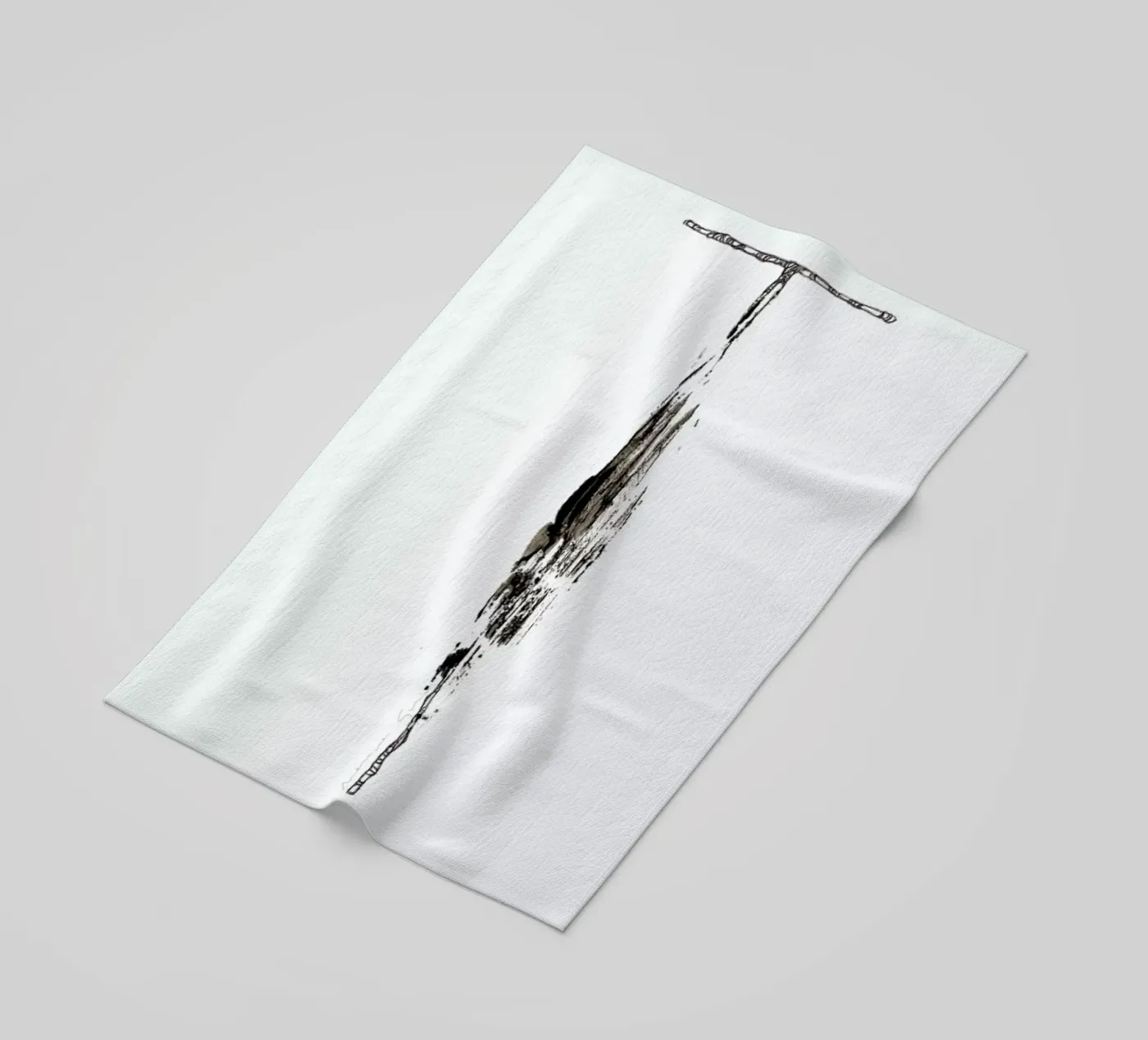 T beach towel by Marina Guiu